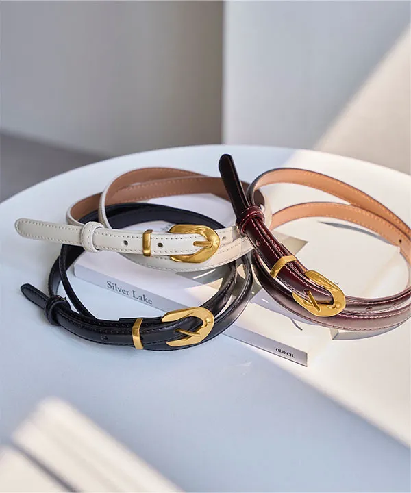 ゴールドバックル細ベルト [J1178] - レディースファッション通販 神戸