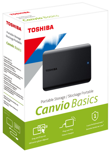 4TB Portable Hard Drives for Simple Storage | Toshiba Canvio Basics