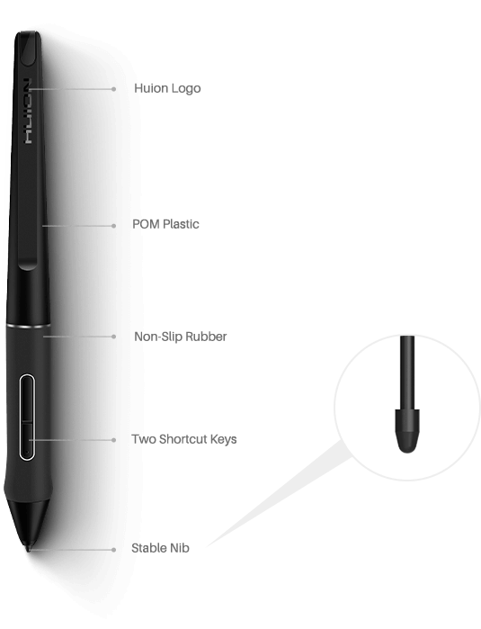 Huion Battery-free Pen PW517 for Kamvas 13 | Huion Official Store
