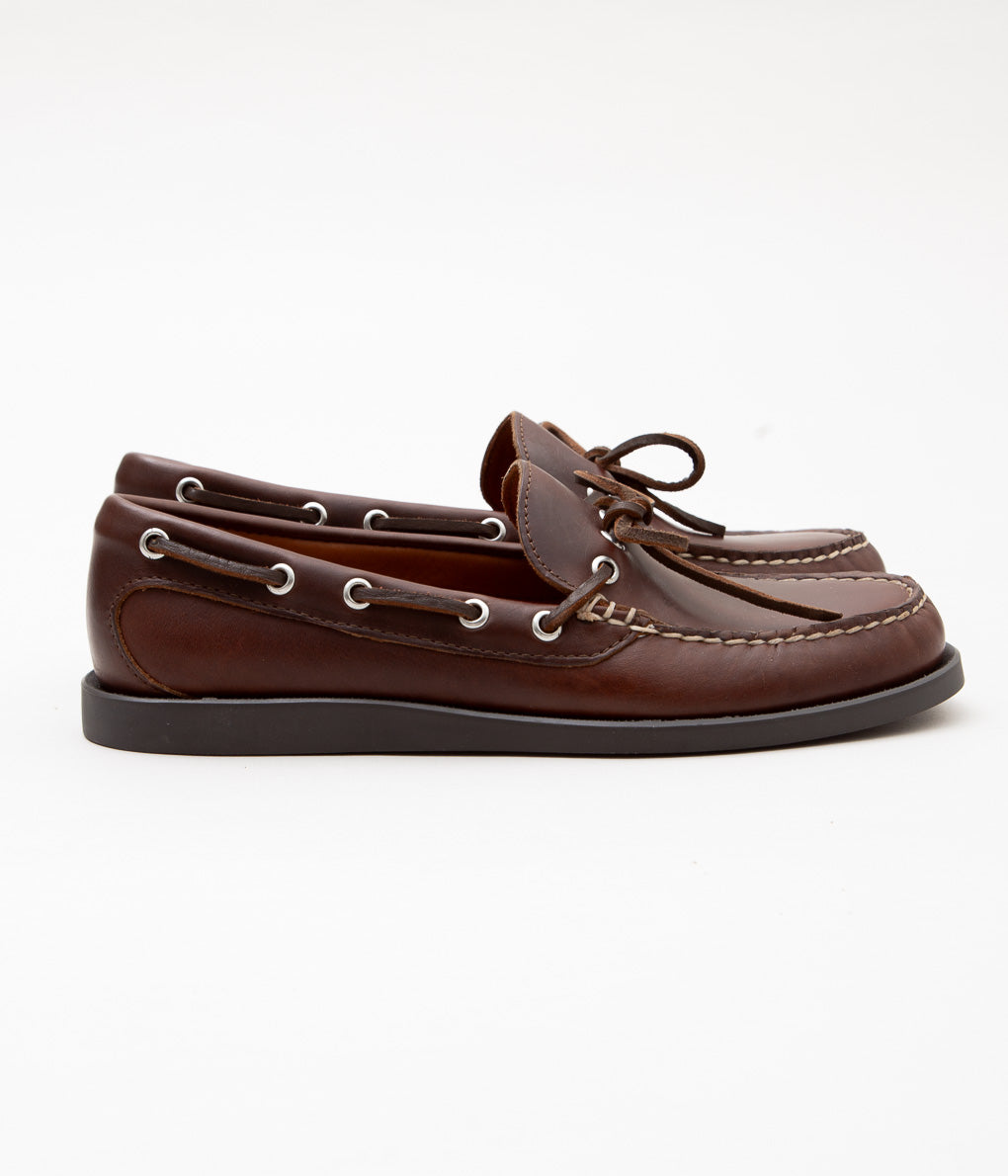 QUODDY TRAIL MOCCASIN ''CANOE SHOE'' (BROWN LEATHER) – THE STORE