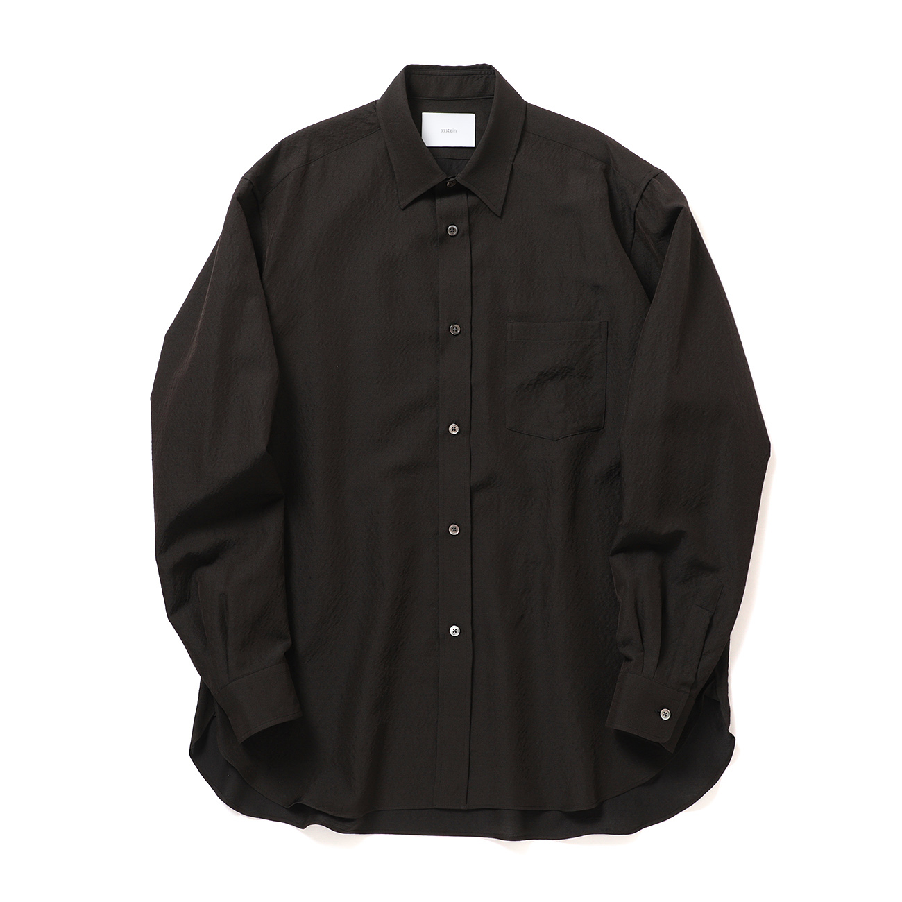 ssstein / シュタイン | WOOL SILK OVERSIZED PLACKET SHIRT - Dark