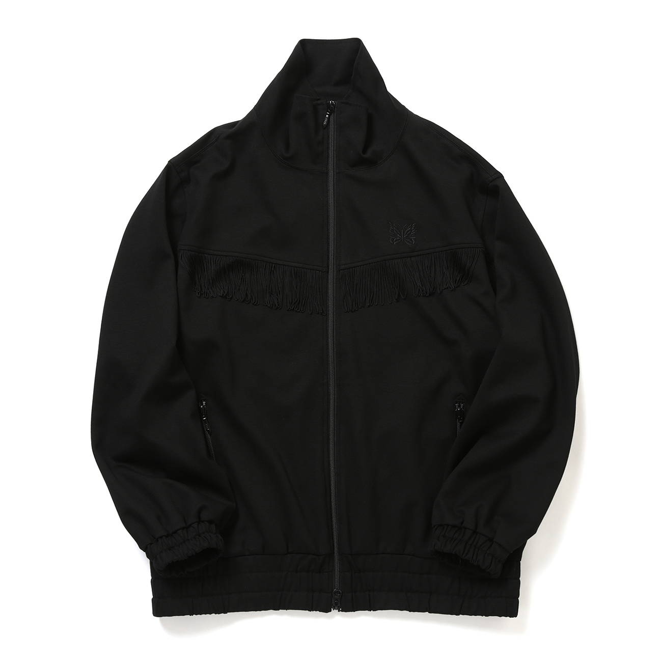Needles / ニードルズ | Fringe Track Jacket - Rayon Jersey - Black
