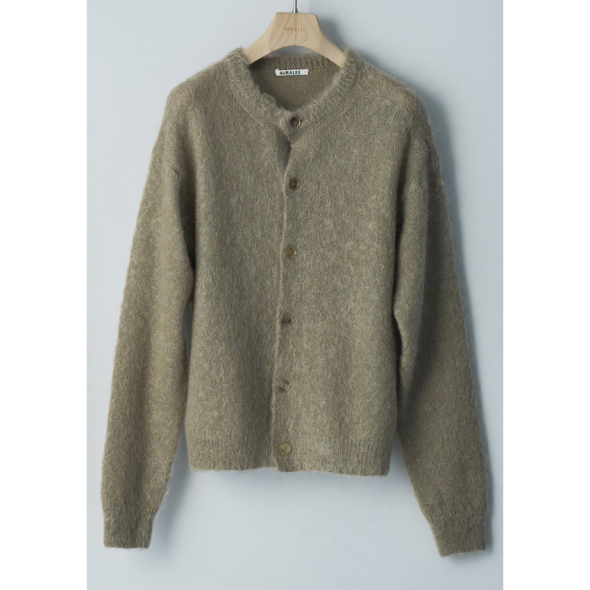 AURALEE / オーラリー | BRUSHED SUPER KID MOHAIR KNIT CARDIGAN