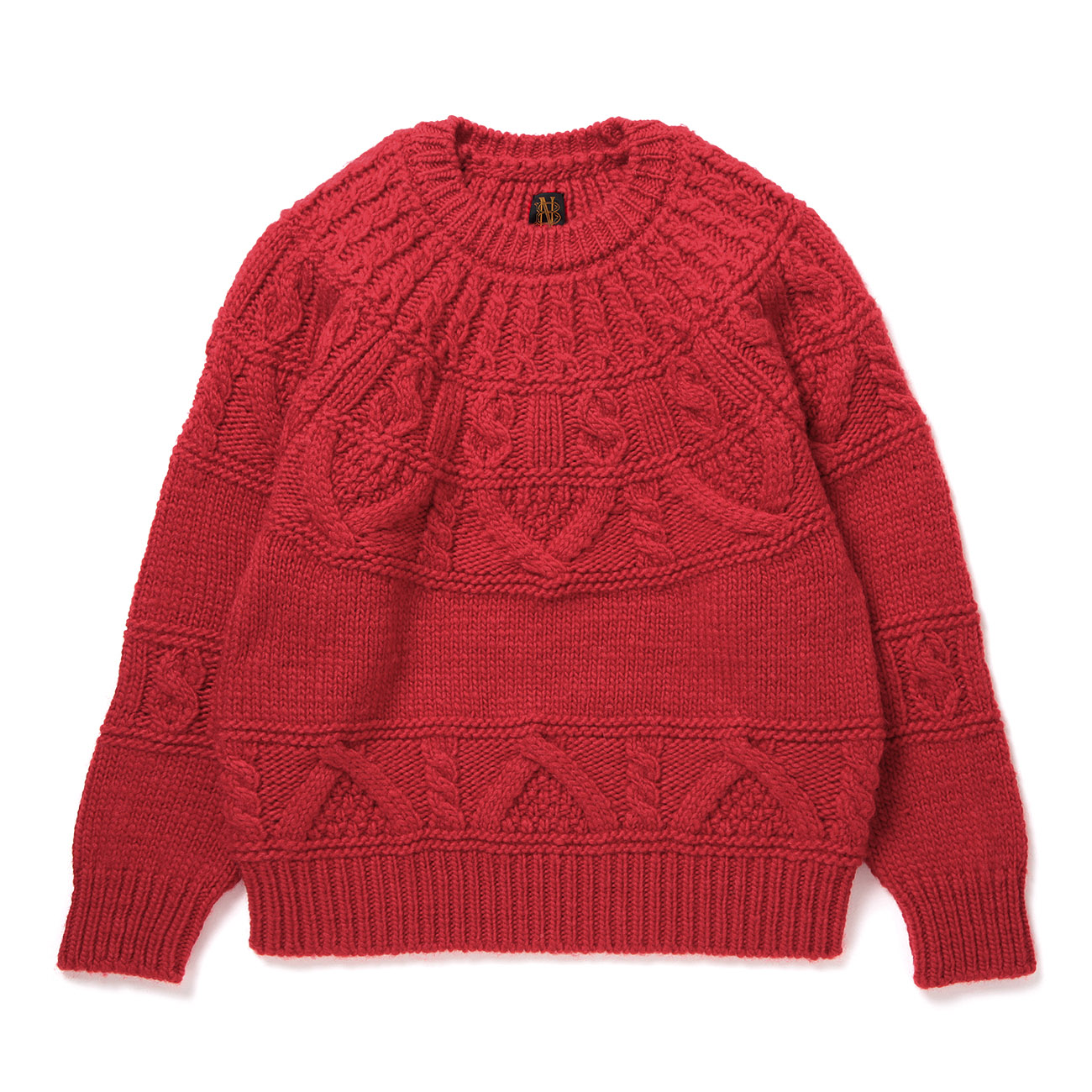 BATONER / バトナー | SPREAD ALAN CREW NECK (レディース) - Red