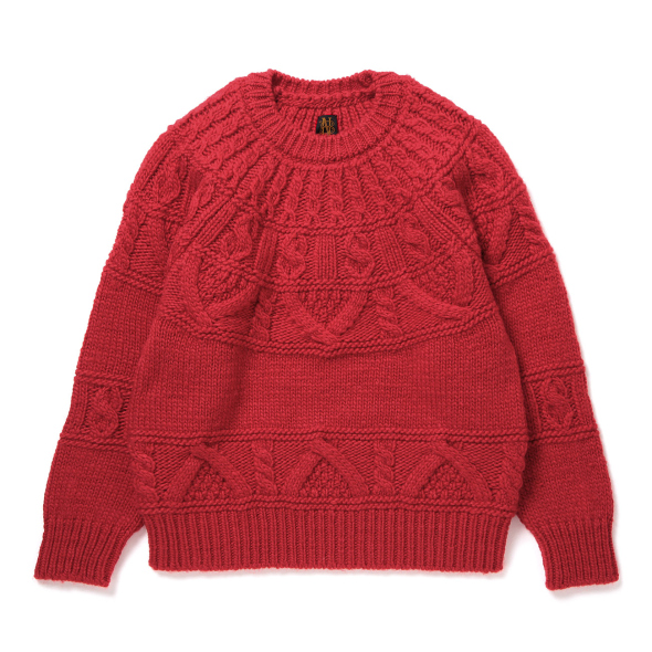 BATONER / バトナー | SPREAD ALAN CREW NECK (レディース) - Red