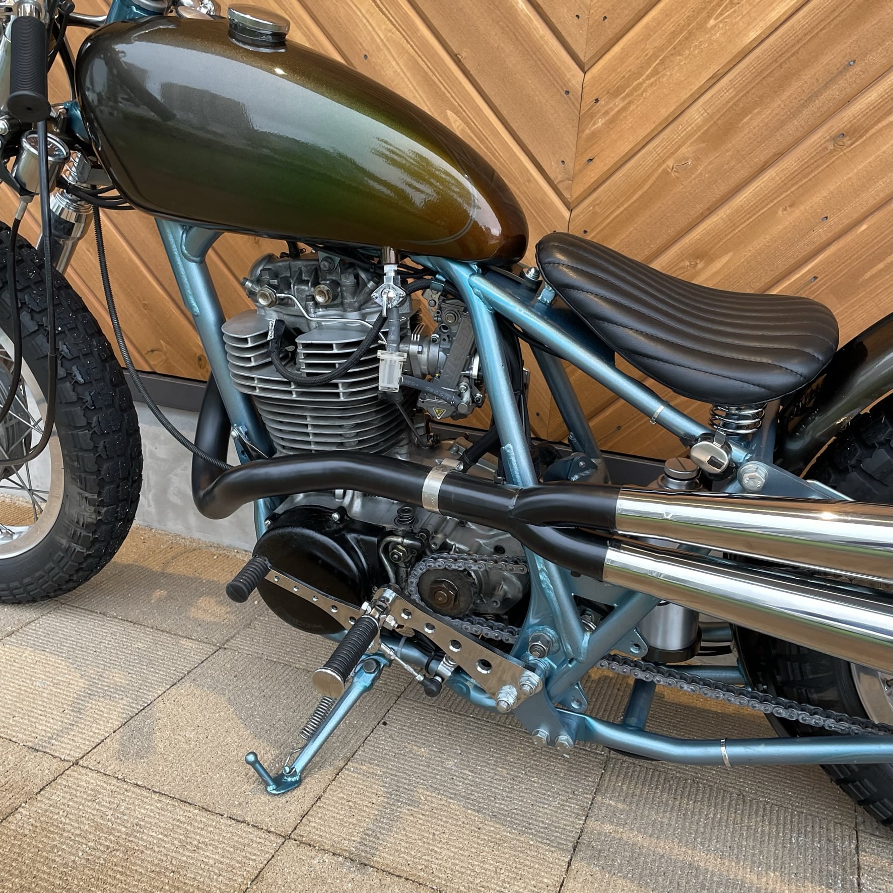 トルクコーン レフトアップエキゾーストパイプ スチール素地 SR400/500