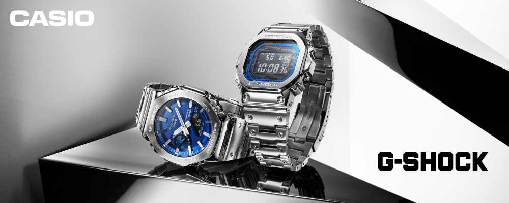 CASIO カシオ G-SHOCK Gショック ソーラー電波 フルメタル ブルー
