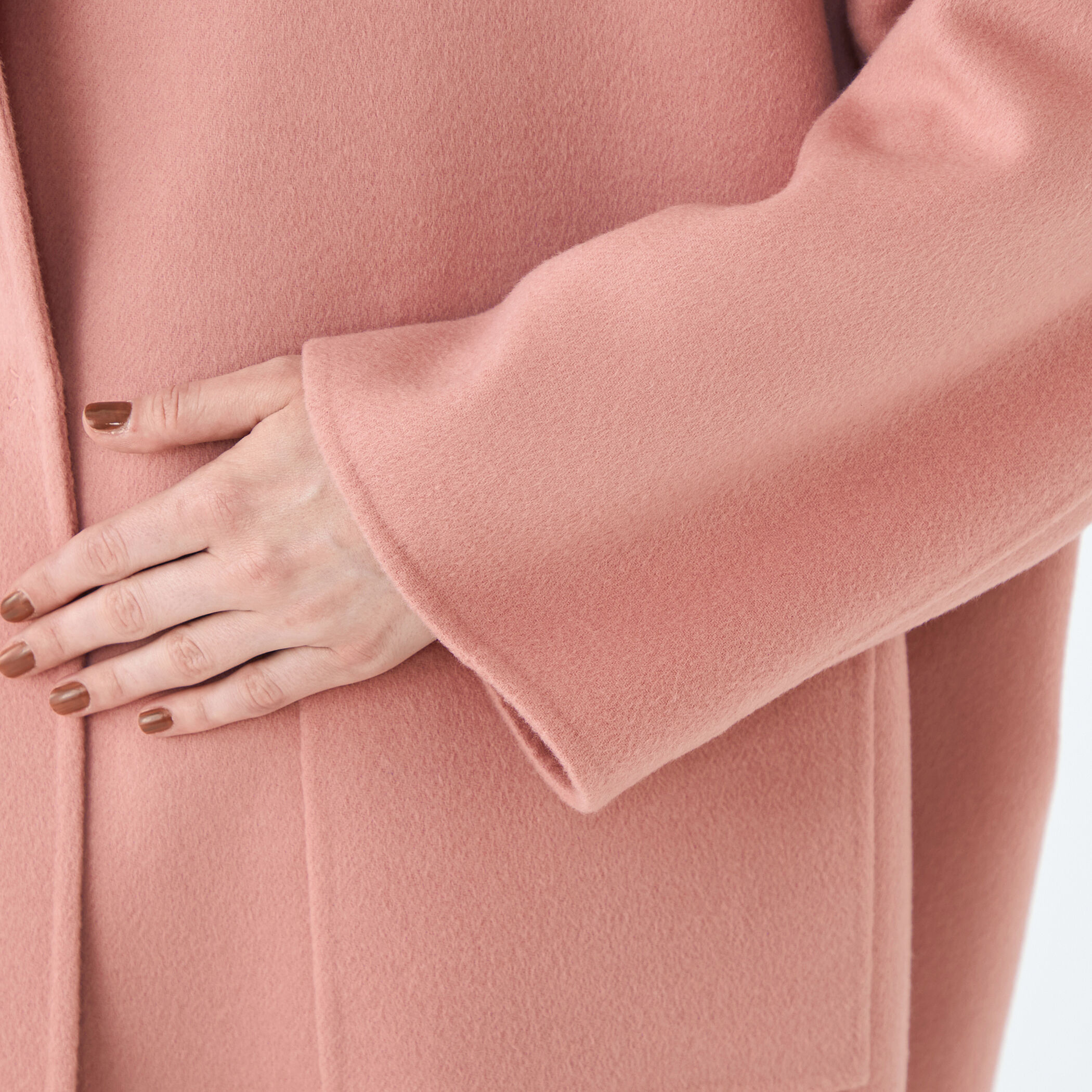 プレミアムウールリバー オープンカラーショートコート