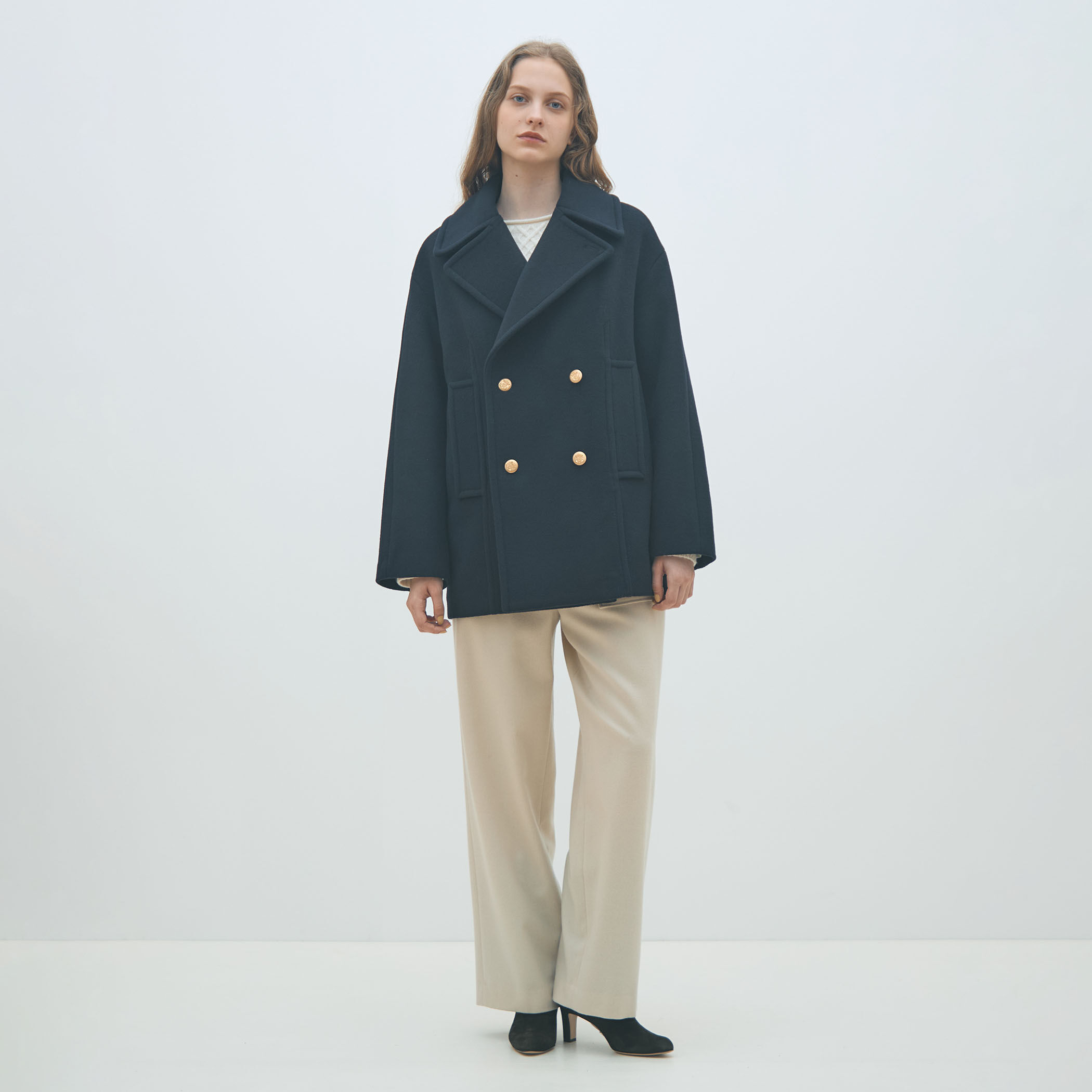 メルトンビーバー Pコート｜トゥモローランド 公式通販