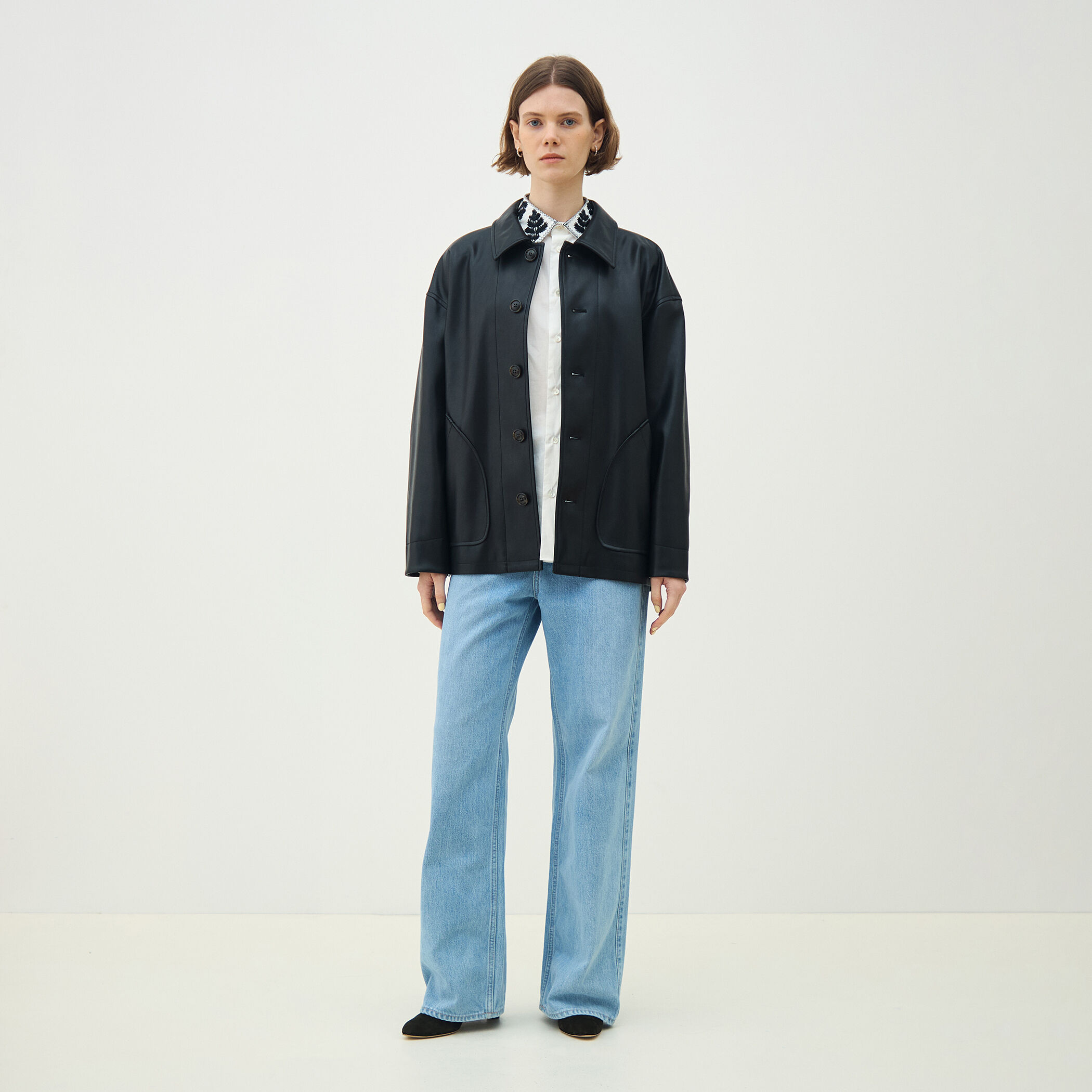 レザーライク カバーオール｜トゥモローランド 公式通販