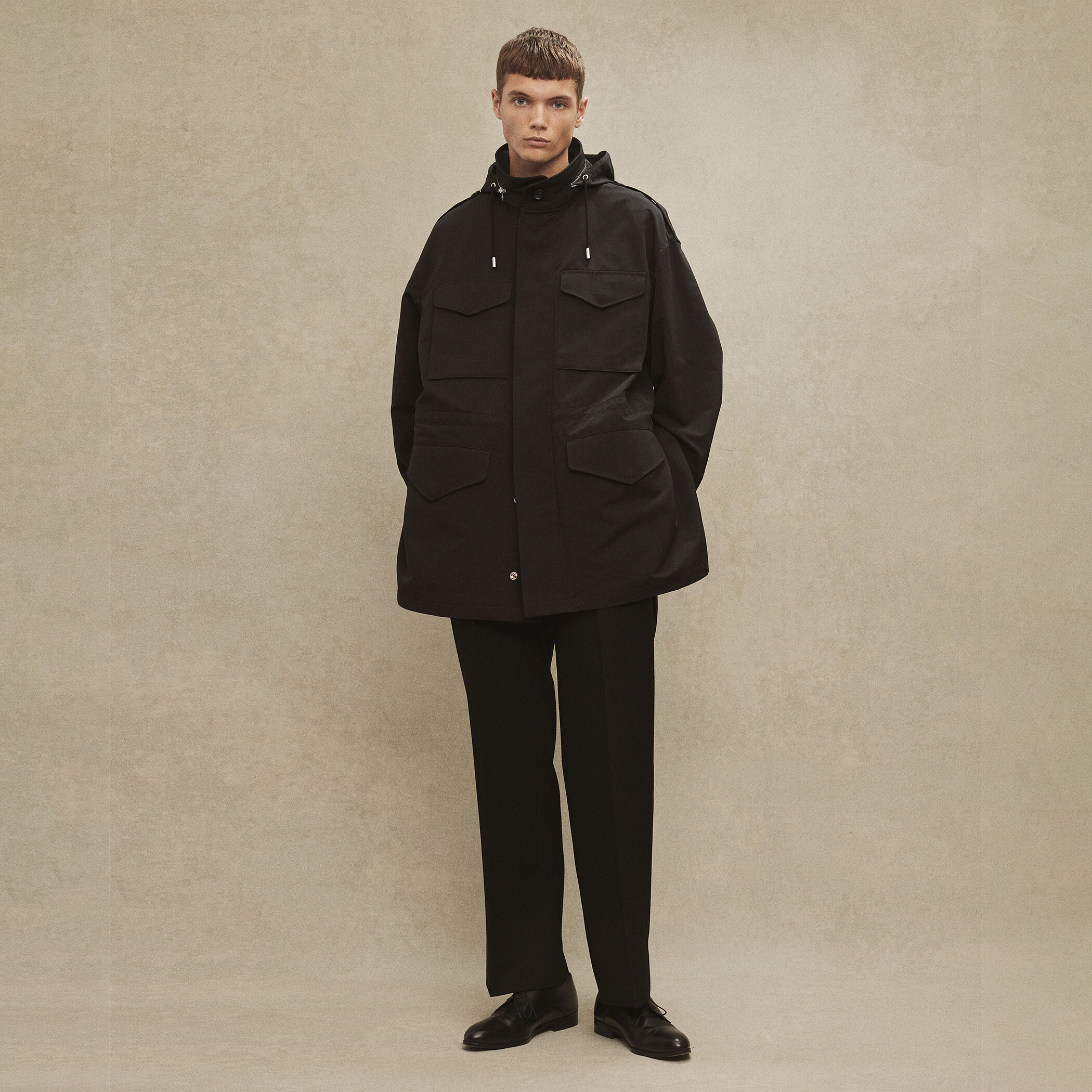 ザリラクス ボアライナー付き 3way ショートモッズコート ブラック 38