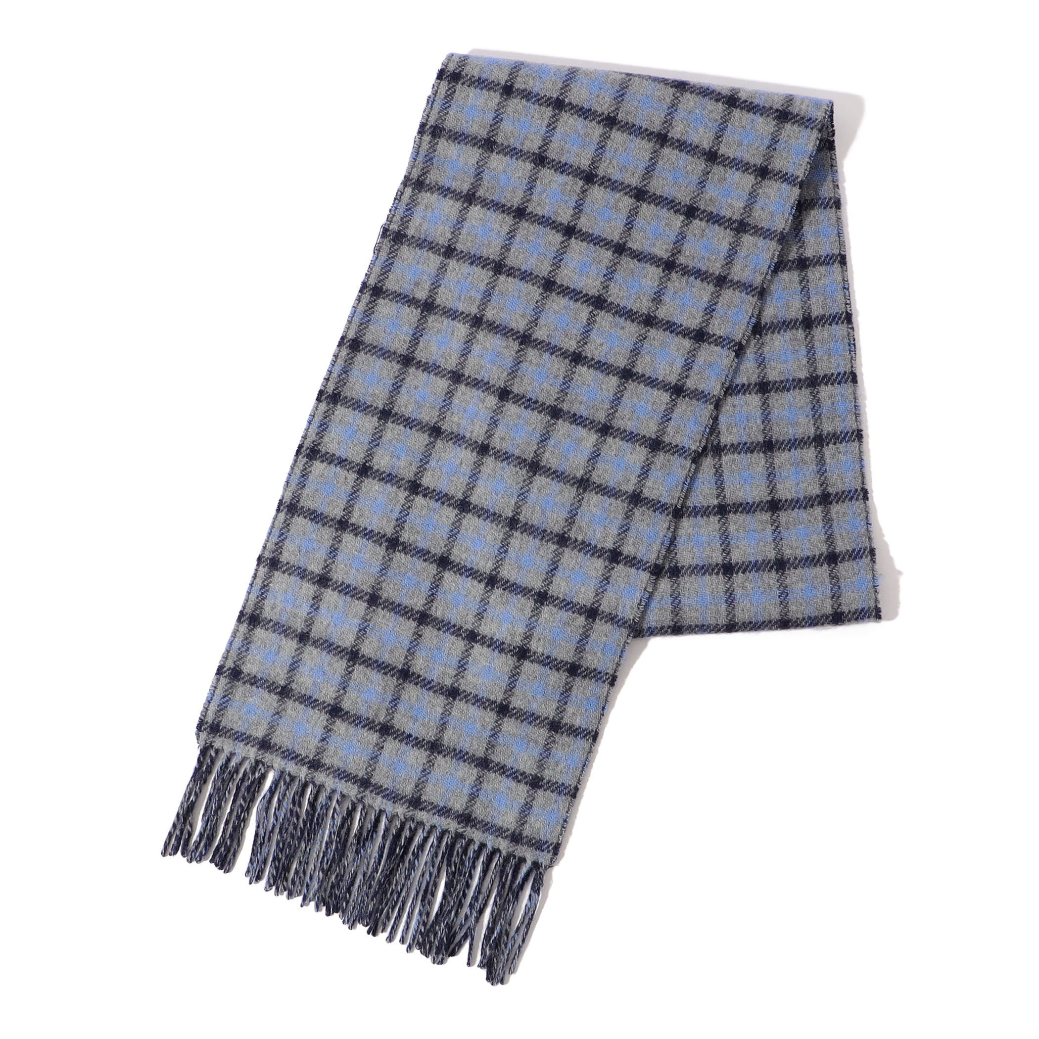 □TOMORROWLAND カシミヤダブルフェイス チェック マフラー