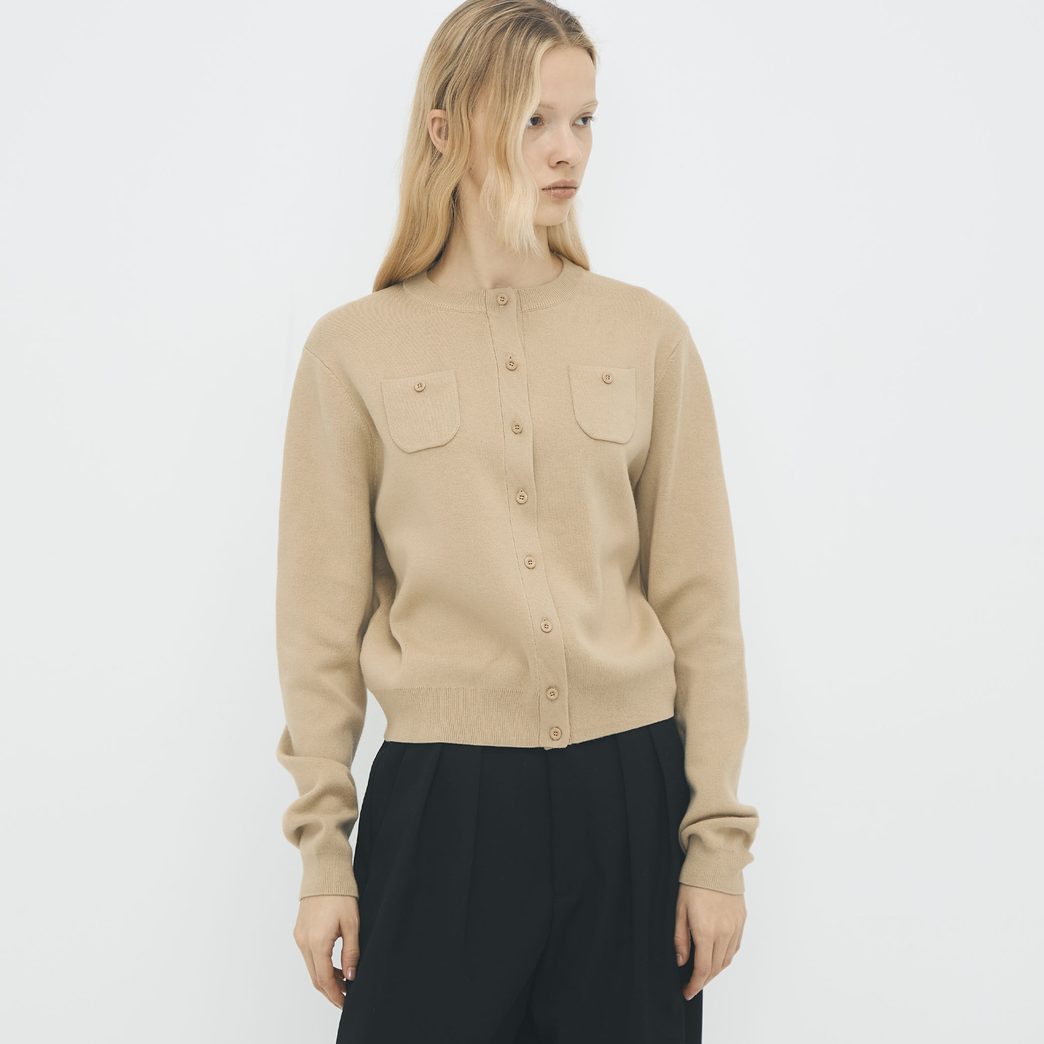 コットンカシミヤ クルーネックカーディガン｜トゥモローランド 公式通販