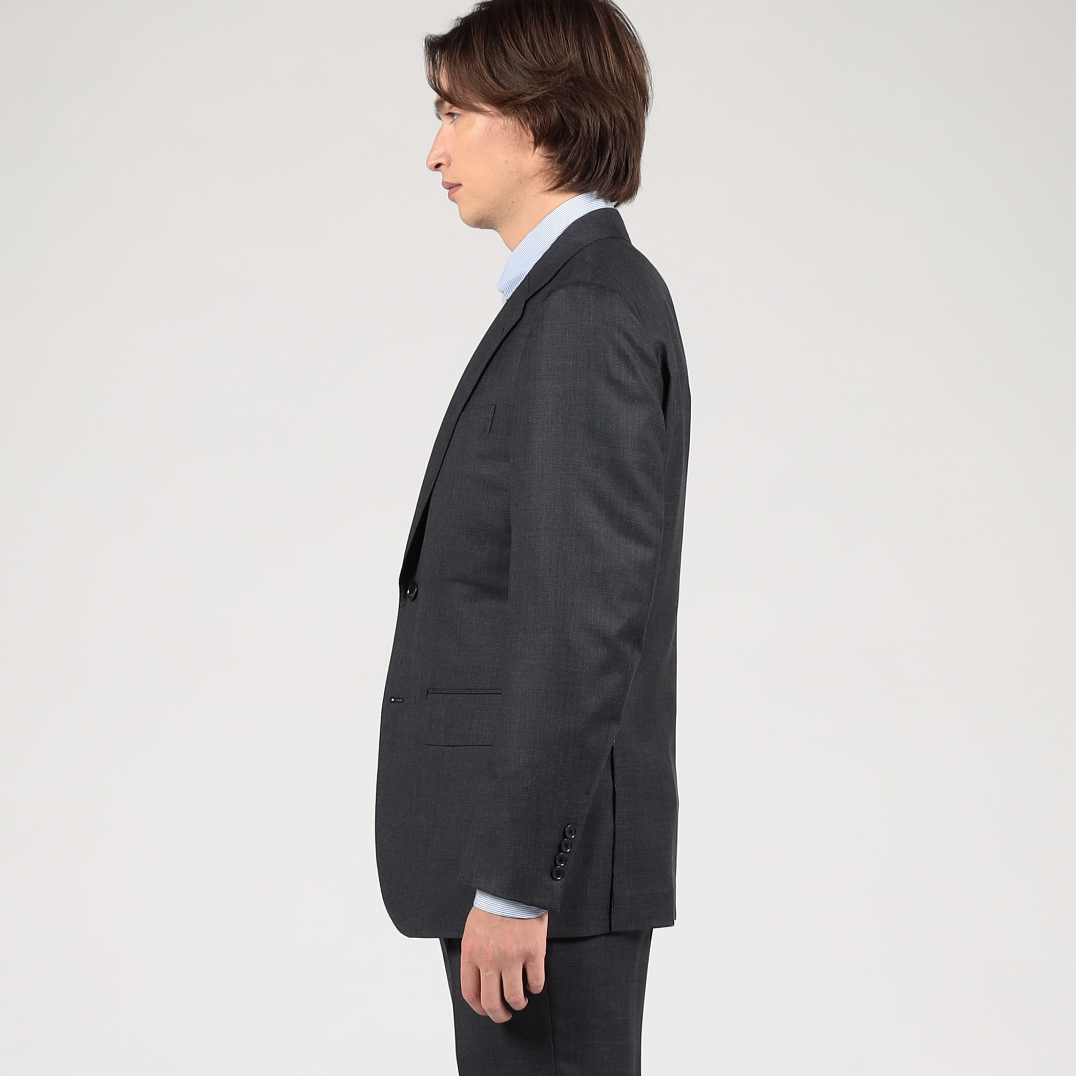 TRAVELLER ウールシルク シングルブレステッド2Bスーツ E.Zegna