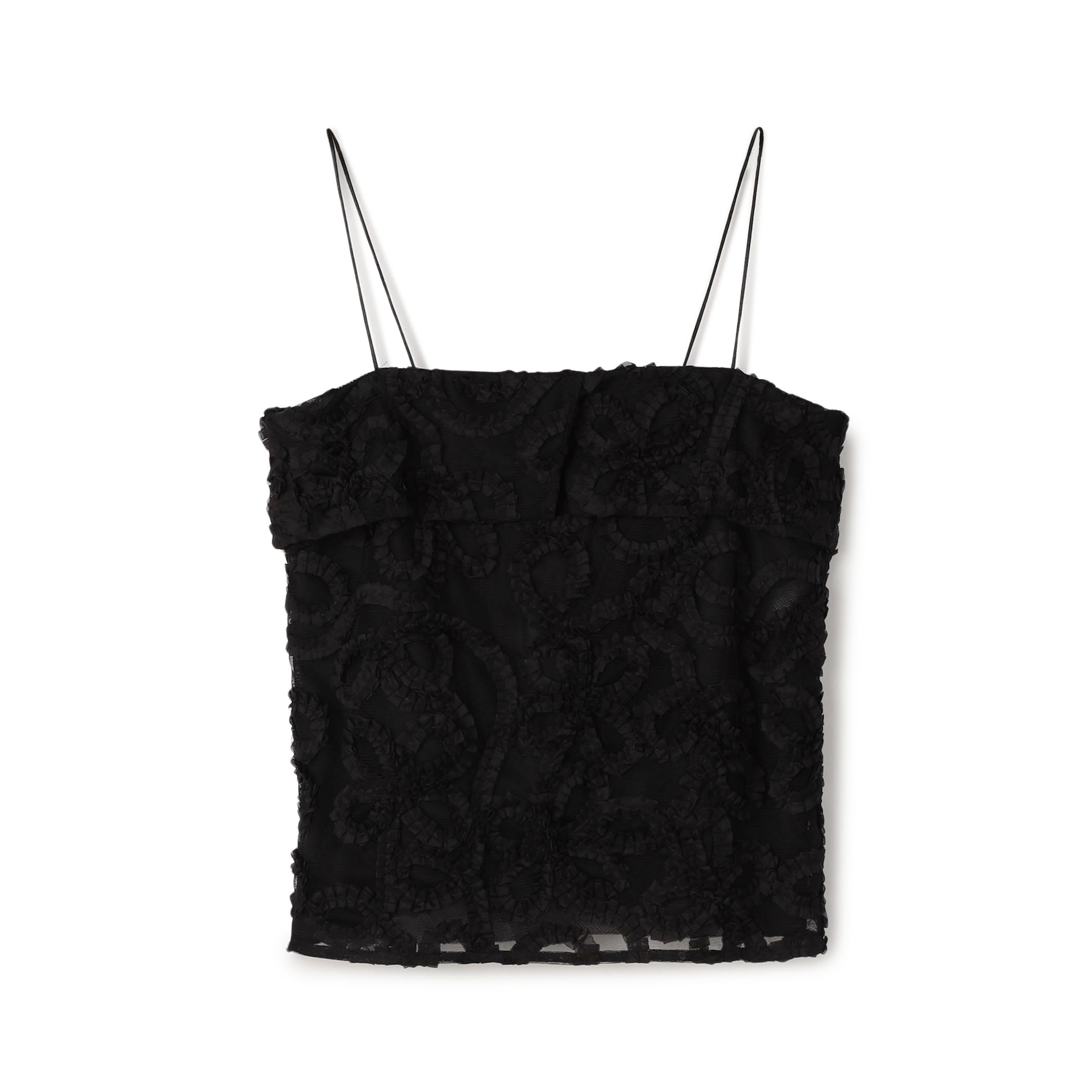 ロゼットチュールエンブロイダリー キャミソールブラウス