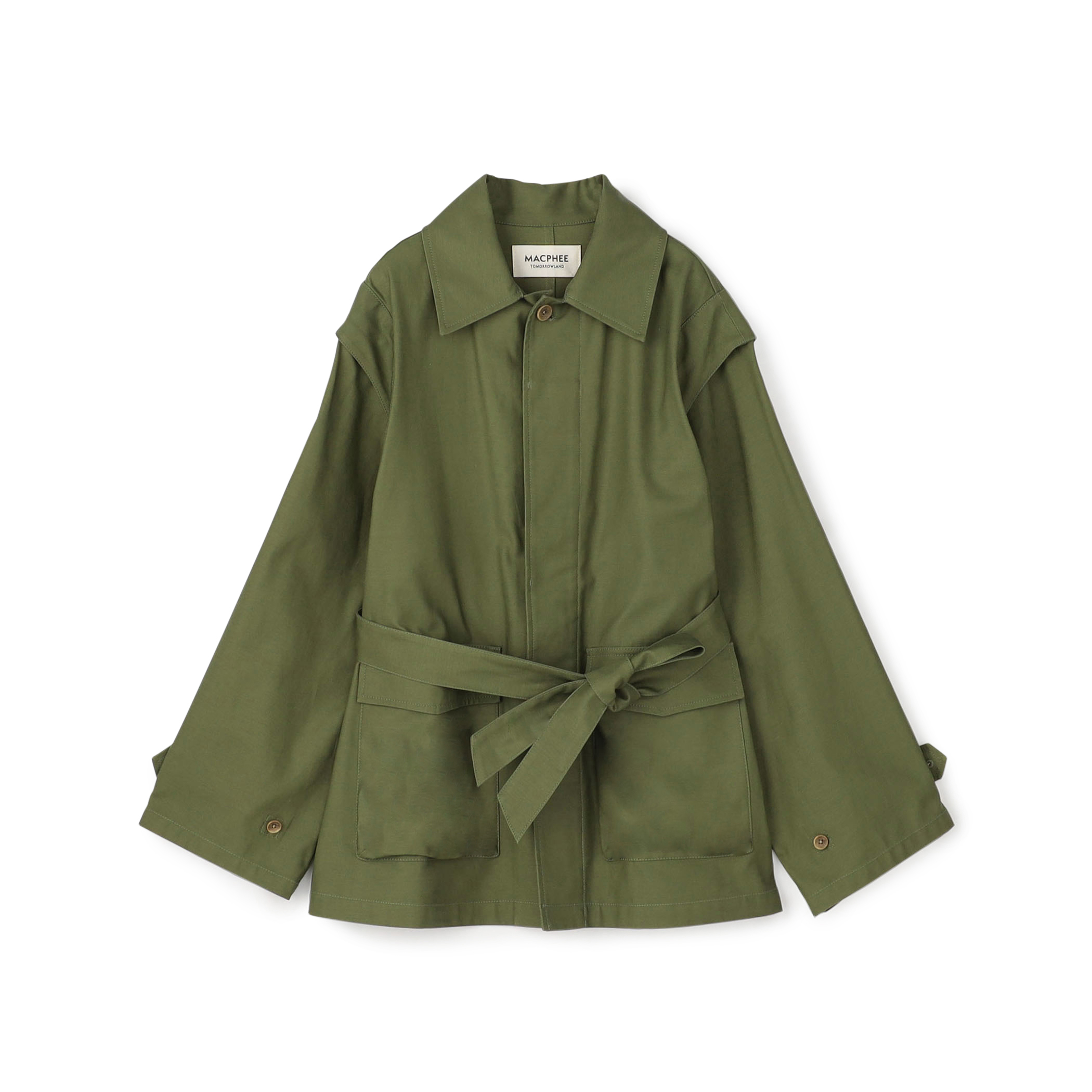 スラブバックサテン ミリタリージャケット｜トゥモローランド 公式通販