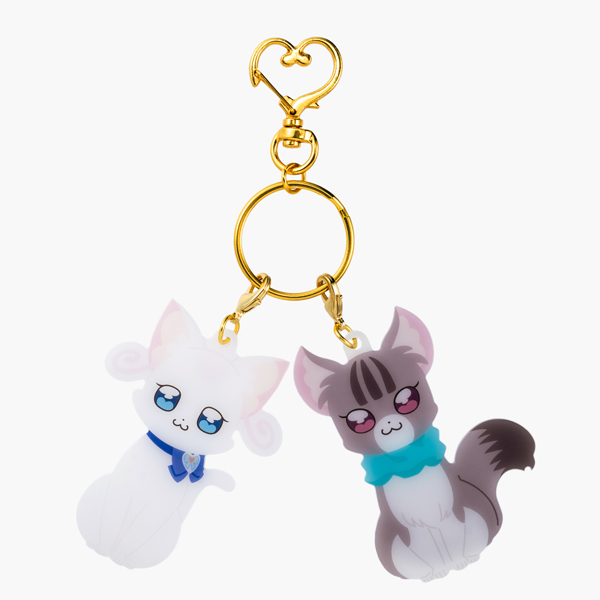 わんだふるぷりきゅあ！】ツインキーホルダー（ユキ＆マユの猫姿
