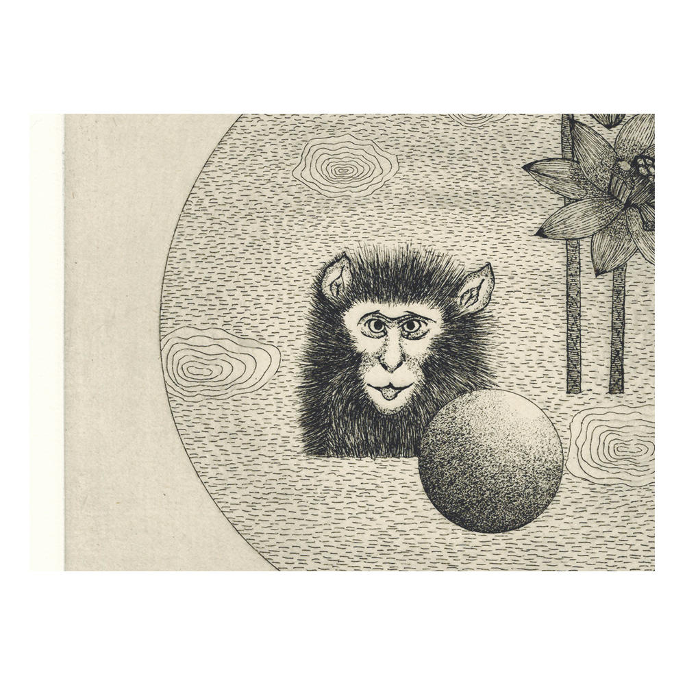 ミカオMICAO 「やわらかな雨」版画絵画