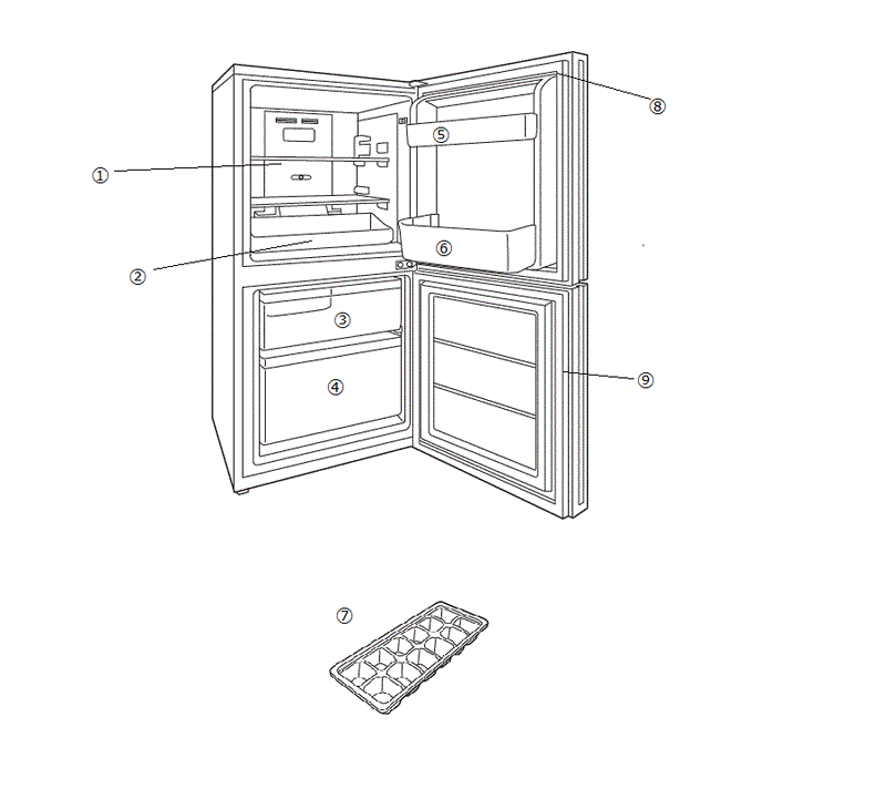 HR-GJ12 2ドア冷凍冷蔵庫 アフターパーツ – ツインバード公式ストア