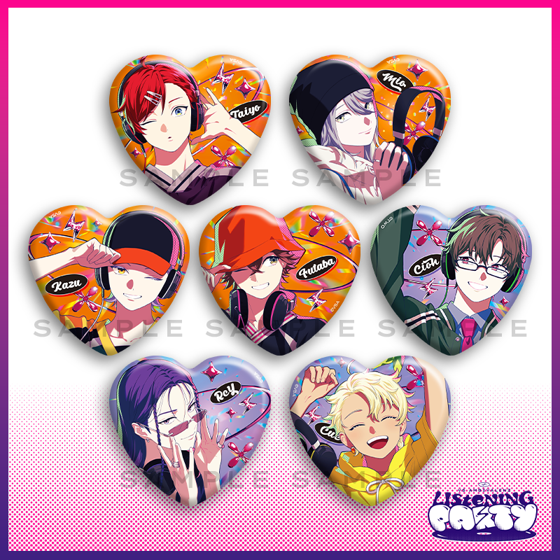 LISTENING PARTY】REISEN練習生 トレーディングハート缶バッジ | VS