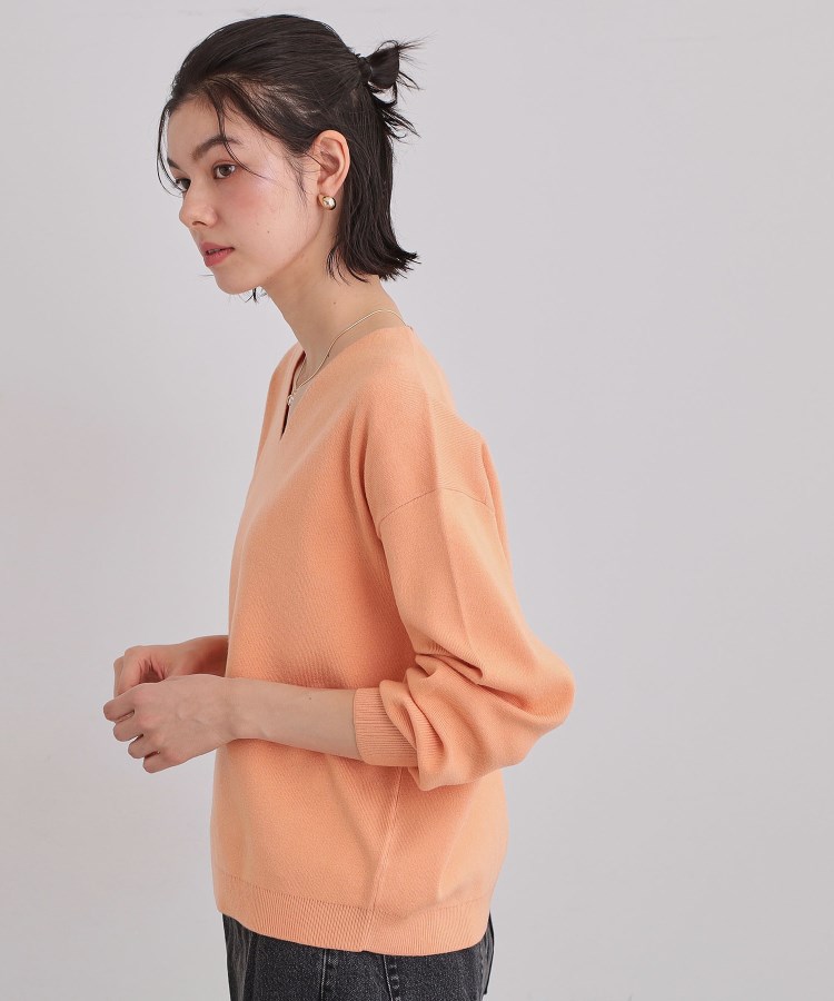 S-XLサイズ/上品見えが叶う】Vネックニット/蓄熱/洗濯機OK（ニット