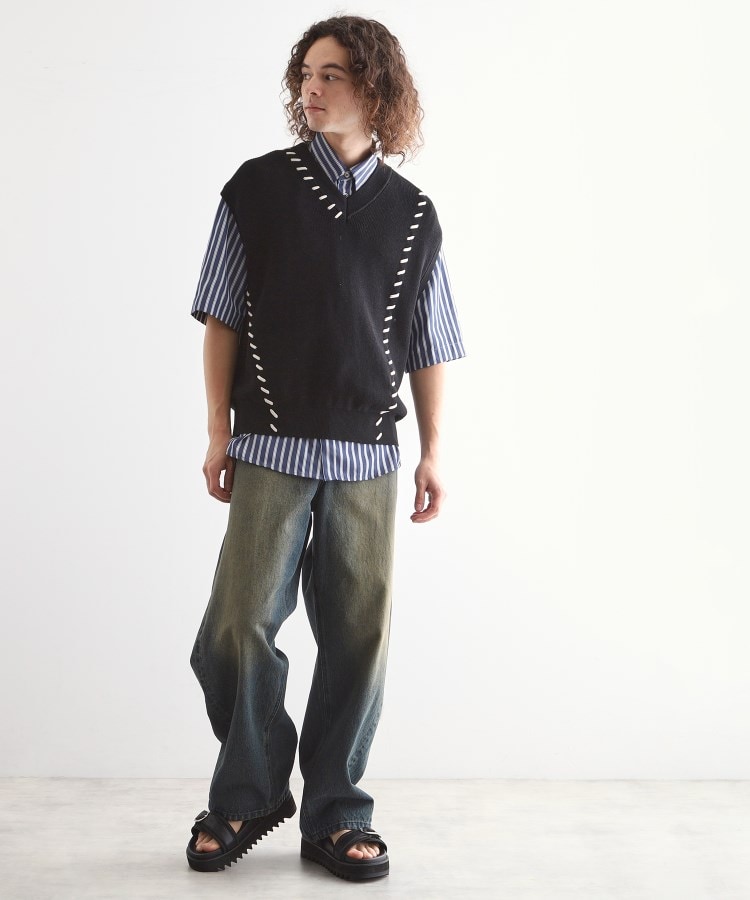 クロップドVネックニットベスト（ベスト） | tk.TAKEO KIKUCHI
