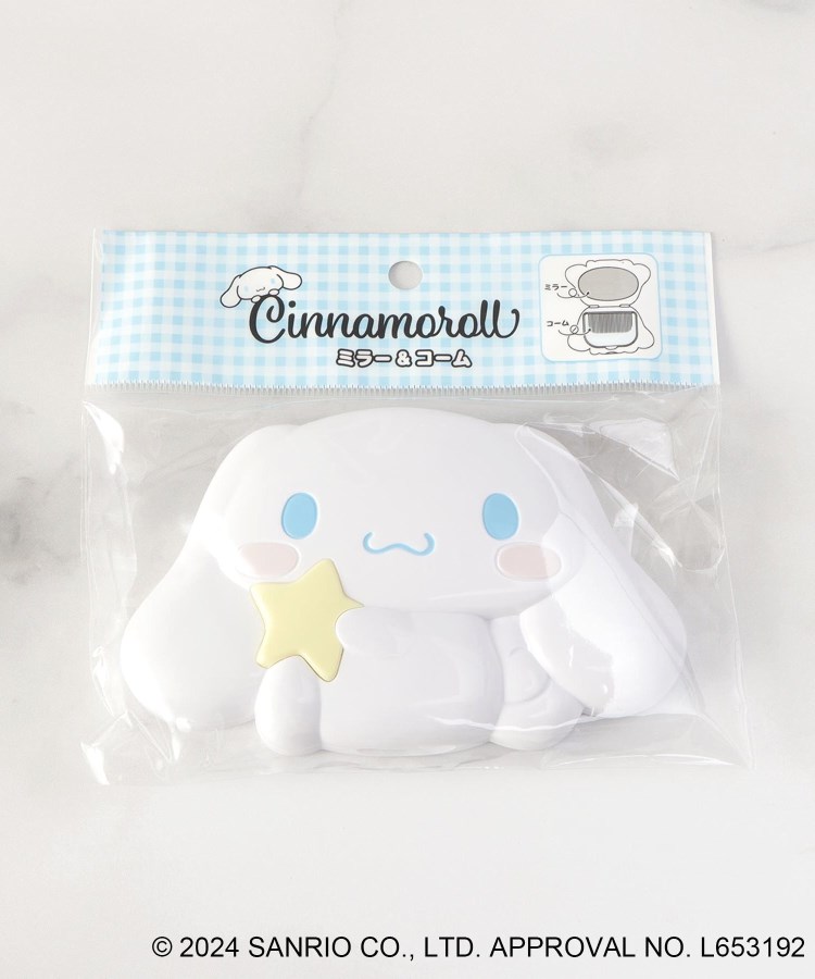◇サンリオキャラクターズ ダイカットミラー&コーム シナモロール