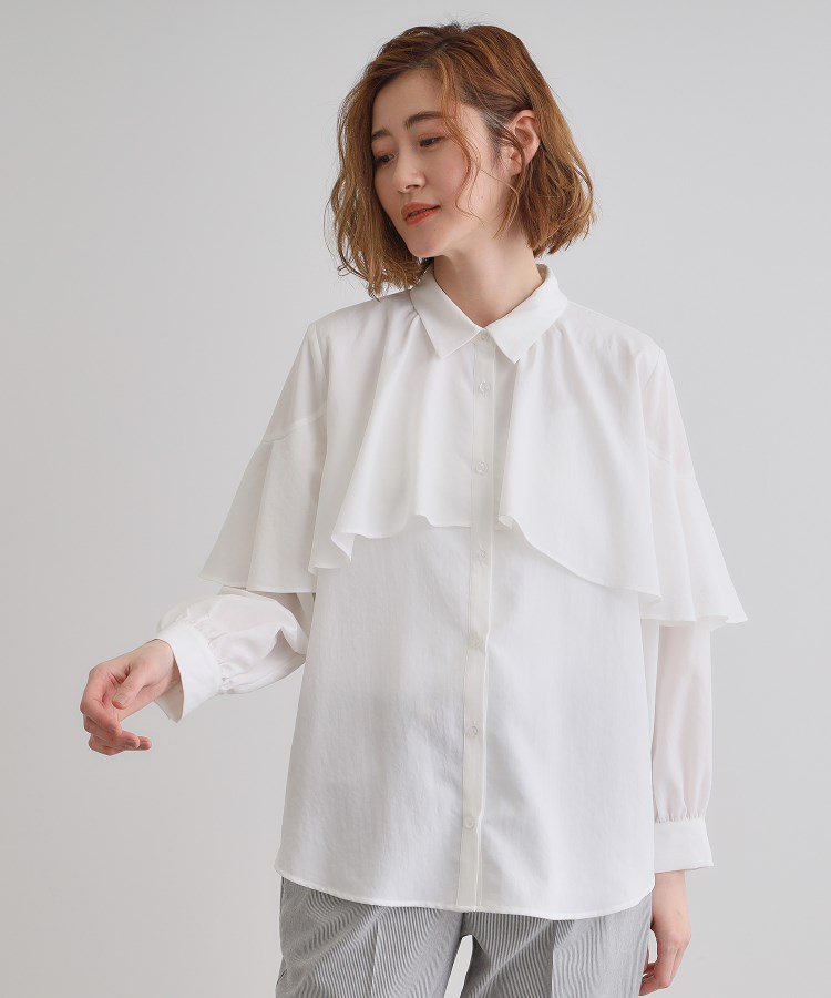 ケープフリルシャツブラウス（シャツ・ブラウス） | grove（グローブ