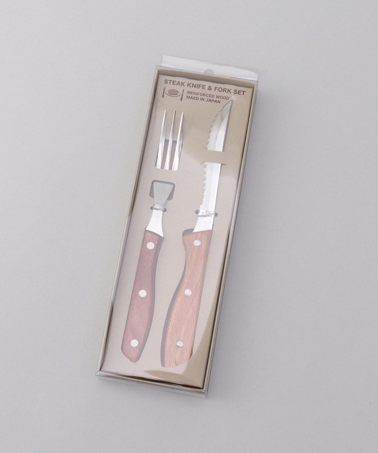 強化木カトラリーステーキナイフ＆フォークセット（箸・カトラリー