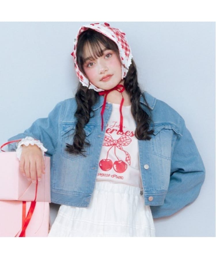 リボンフラップデニムジャケット（デニムジャケット） | mezzo piano