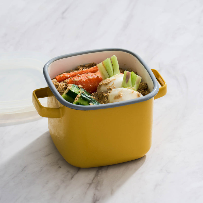 送料込み】365methods 角型ホーローマルチポット イエロー YY-KP.YG