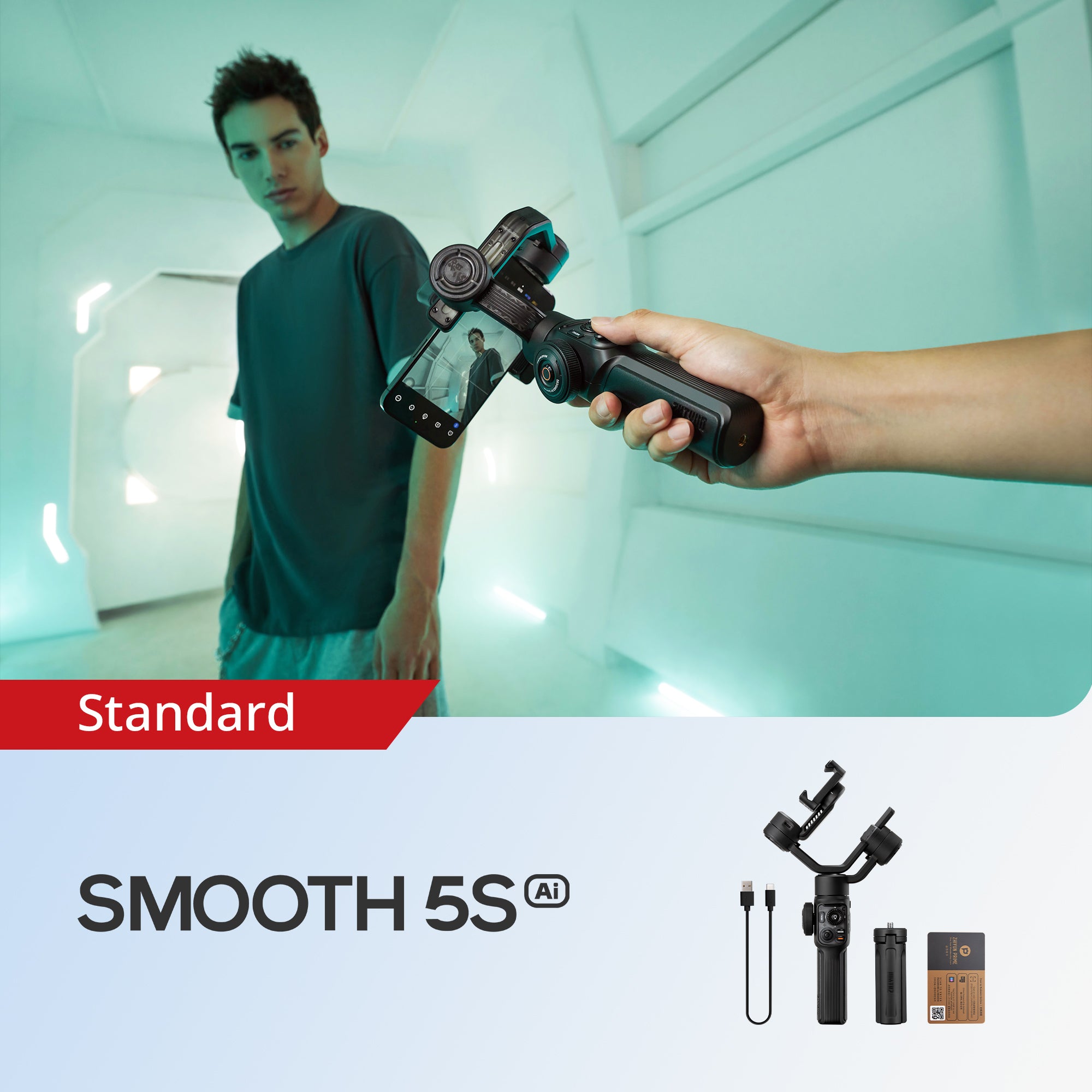 ZHIYUN Smooth 5S AI Gimbal - Advanced AI Tracker, Intelligent
