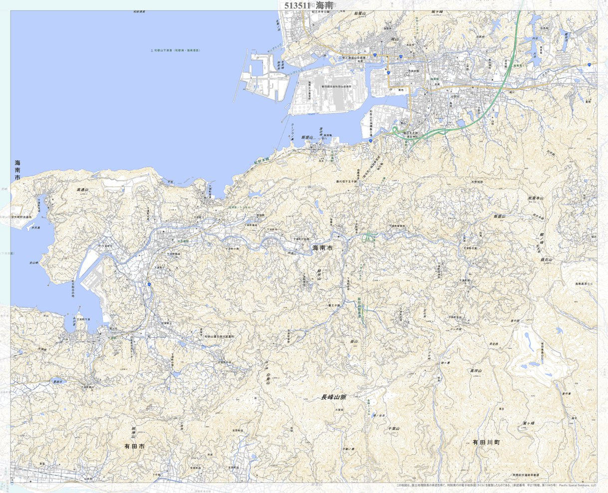 513511 海南（かいなん Kainan）, 地形図 Map by Pacific Spatial