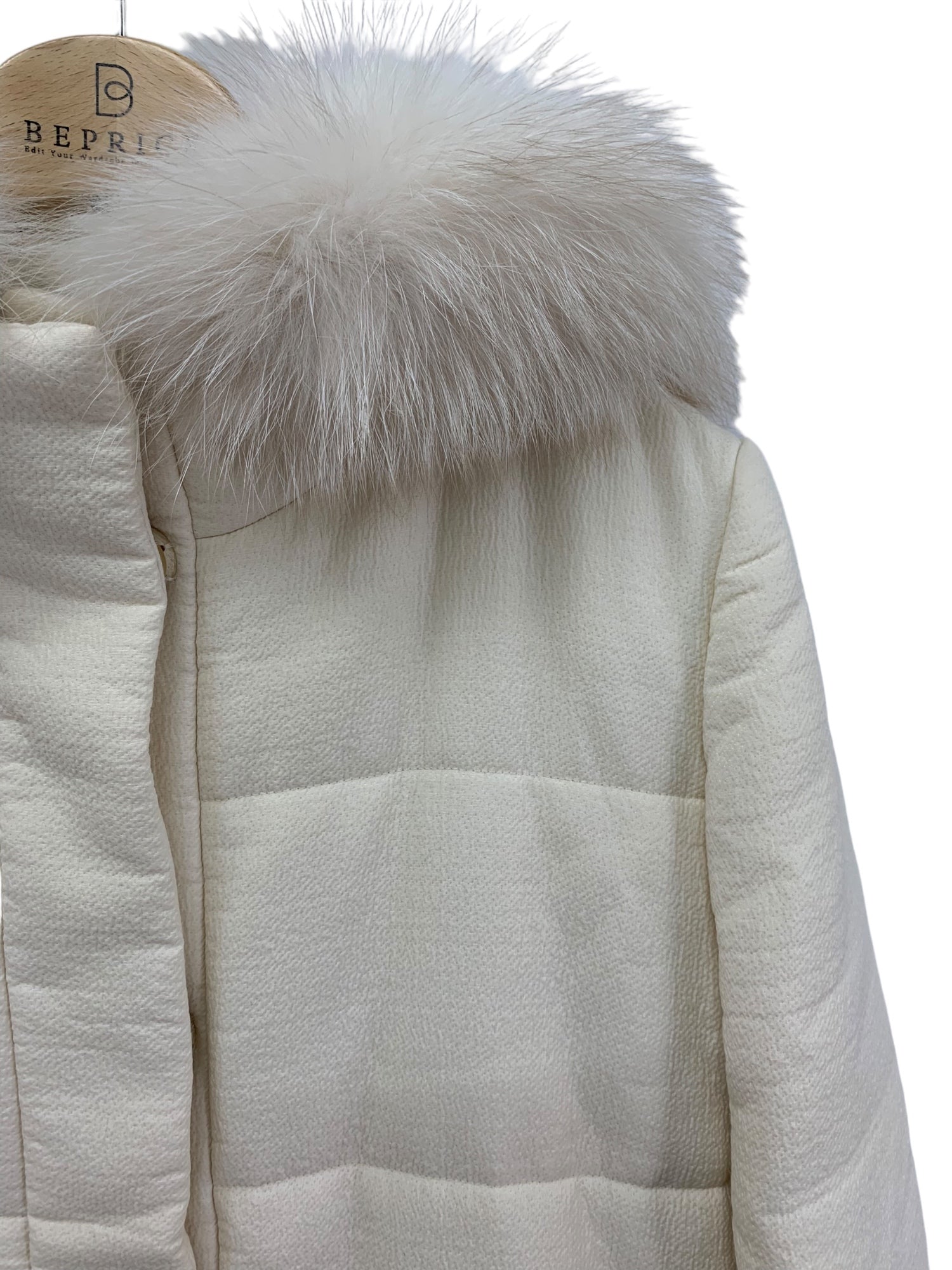 フォクシーブティック 40080 ダウンコート 38 アイボリー フォックス