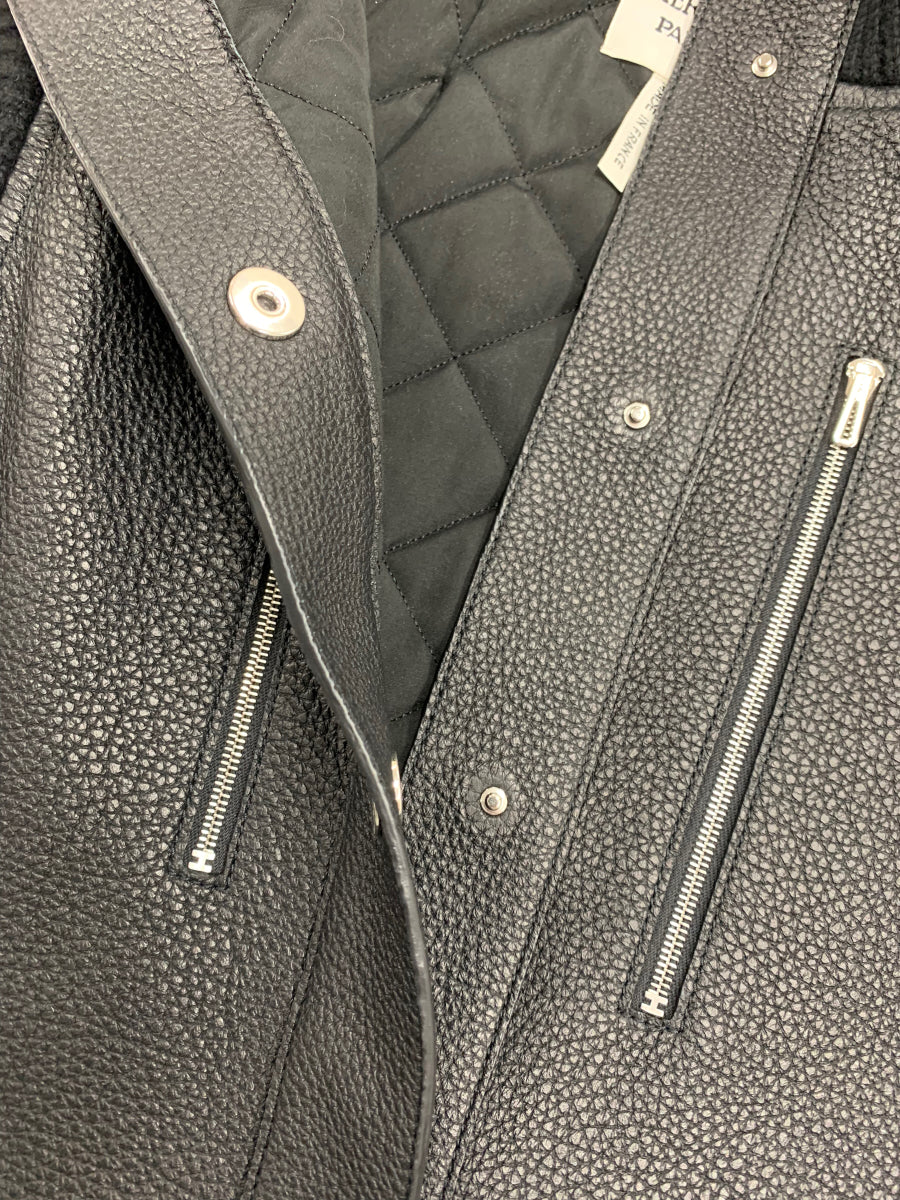 エルメス ジレ ベスト 34 ブラック 鹿革 23AW ITQU1IY6QZD1 – ビープライス