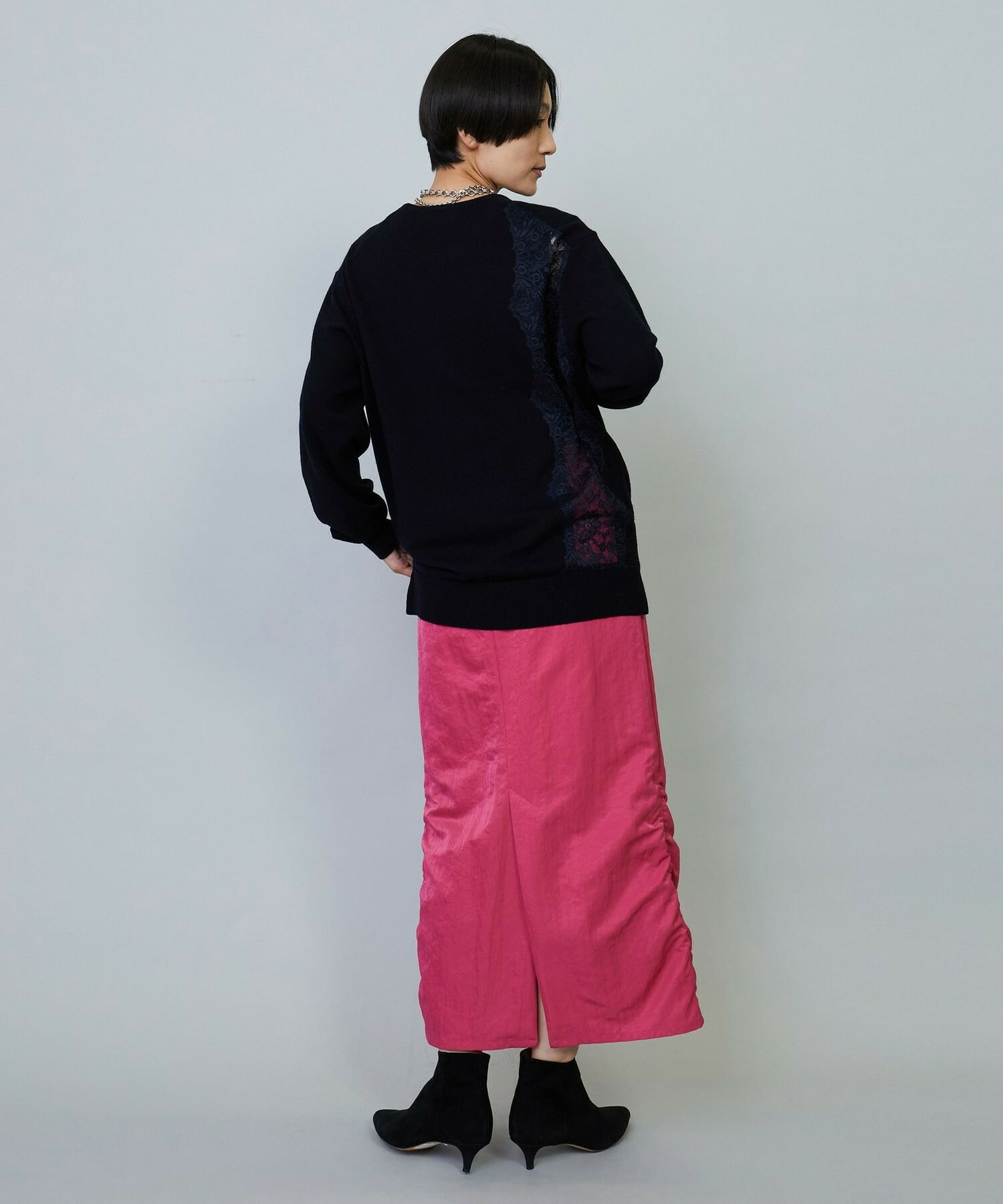 ウールカシミヤレースドッキングニット｜BIGI online store - ビギ