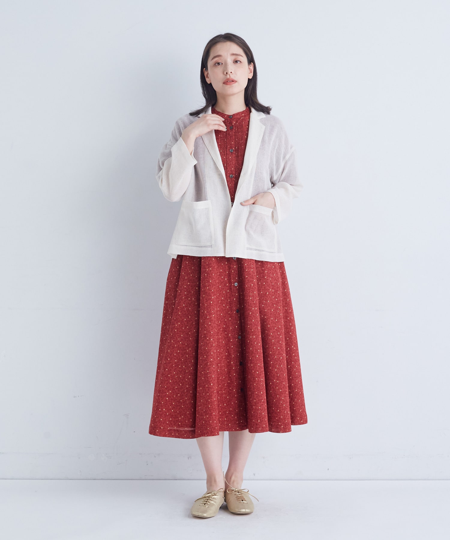 リーフプリントワンピース｜BIGI online store - ビギ オンラインストア