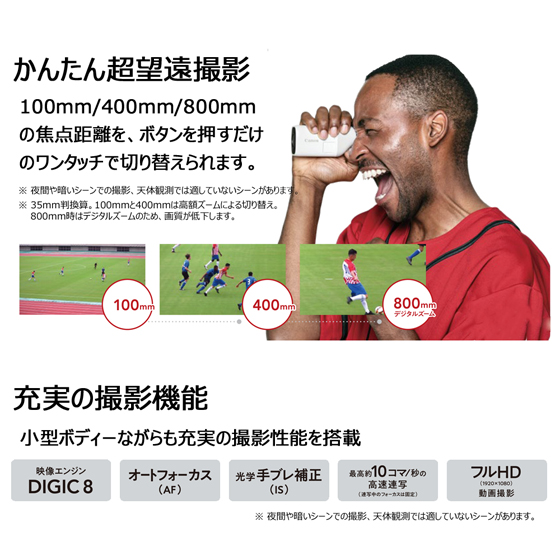 キヤノン PowerShot ZOOM（ホワイト）+カメラケース+microSDカード