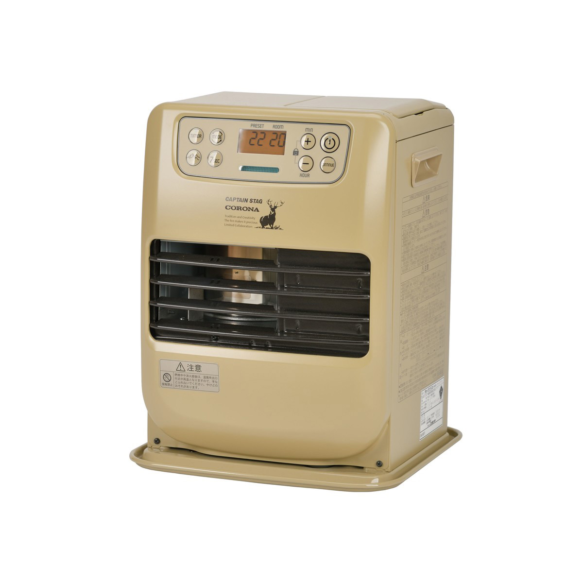 キャプテンスタッグ×コロナ 石油ファンヒーター FH-CP25CS（ベージュ