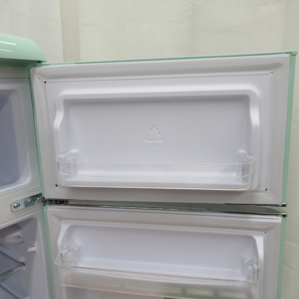 アイリスプラザ 冷蔵庫 81L レトロ PRR-082D-LG ノンフロンタイプ