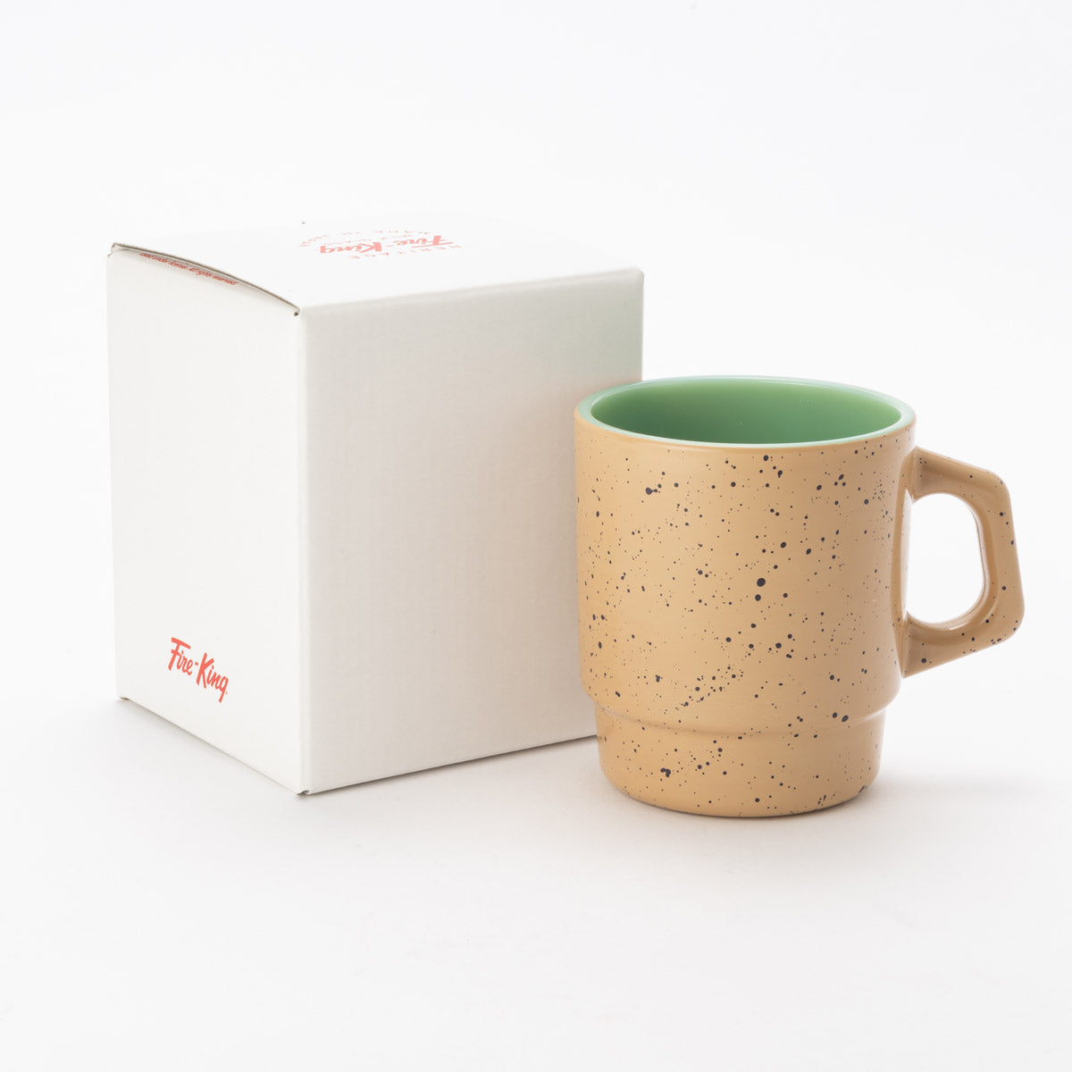 Fire-King スタッキングマグ ジェダイ [白漆/秀衡塗] グラニット