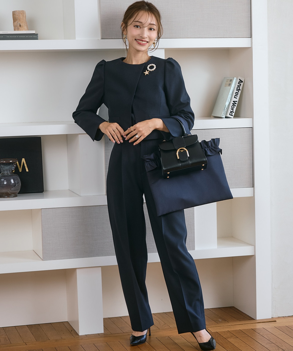 M Maglie le cassetto×吉田理紗》ハイウエストフリルパンツ｜M Maglie