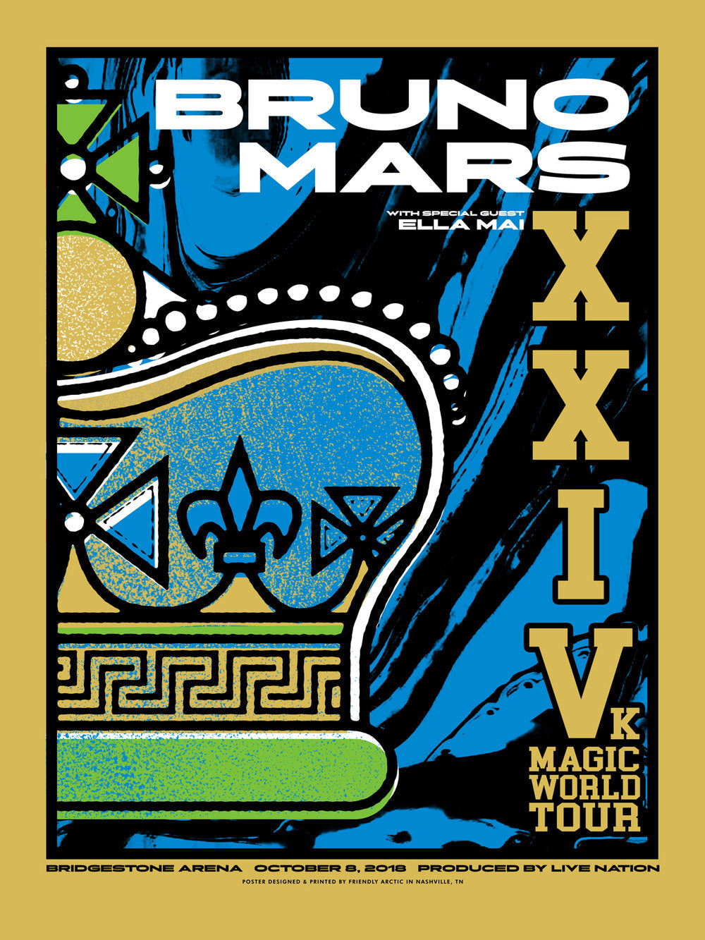 Bruno Mars - Bridgestone Arena (10/8/18) – Friendly Arctic