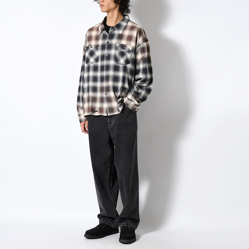 BIG BOY PANTS (WASHED COLOR) -SILVER BLACK- | IN ONLINE STORE