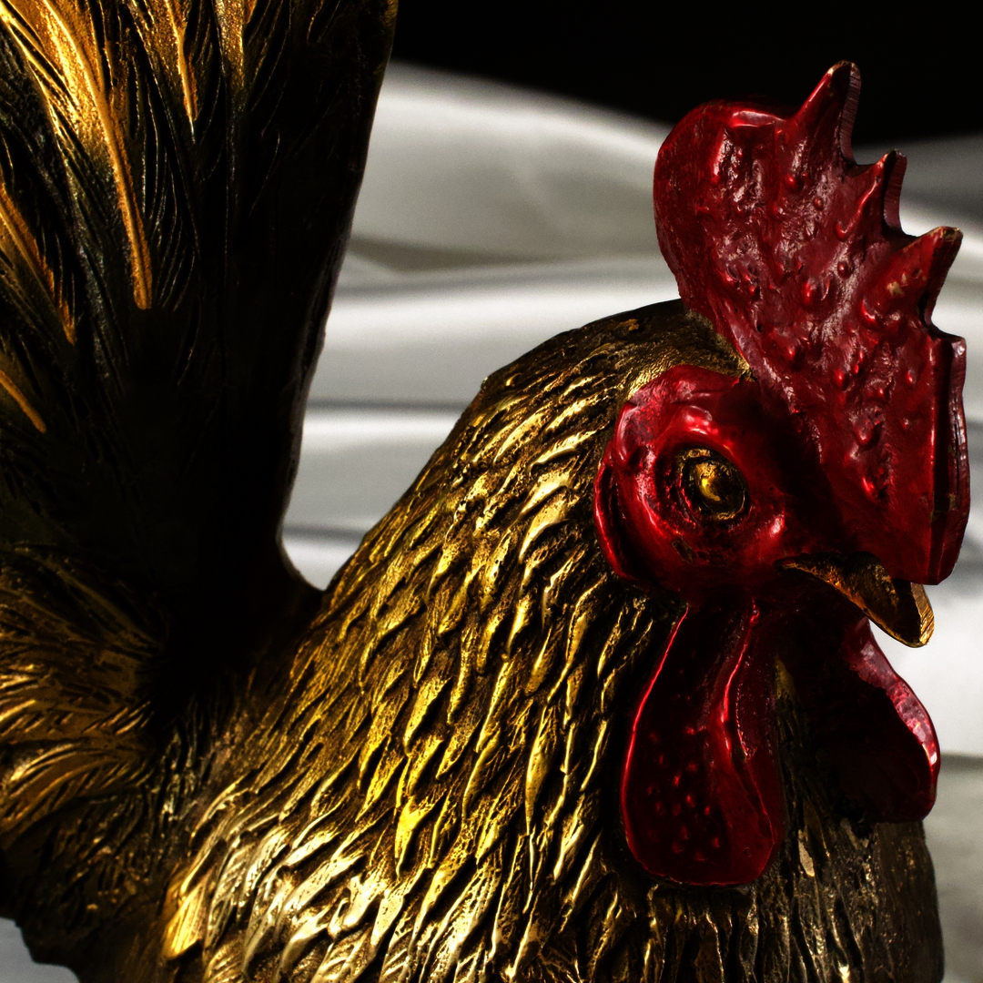 銅製 干支置物 酉 2羽セット ニワトリ 鶏 コケコッコ - いずみ洋行の