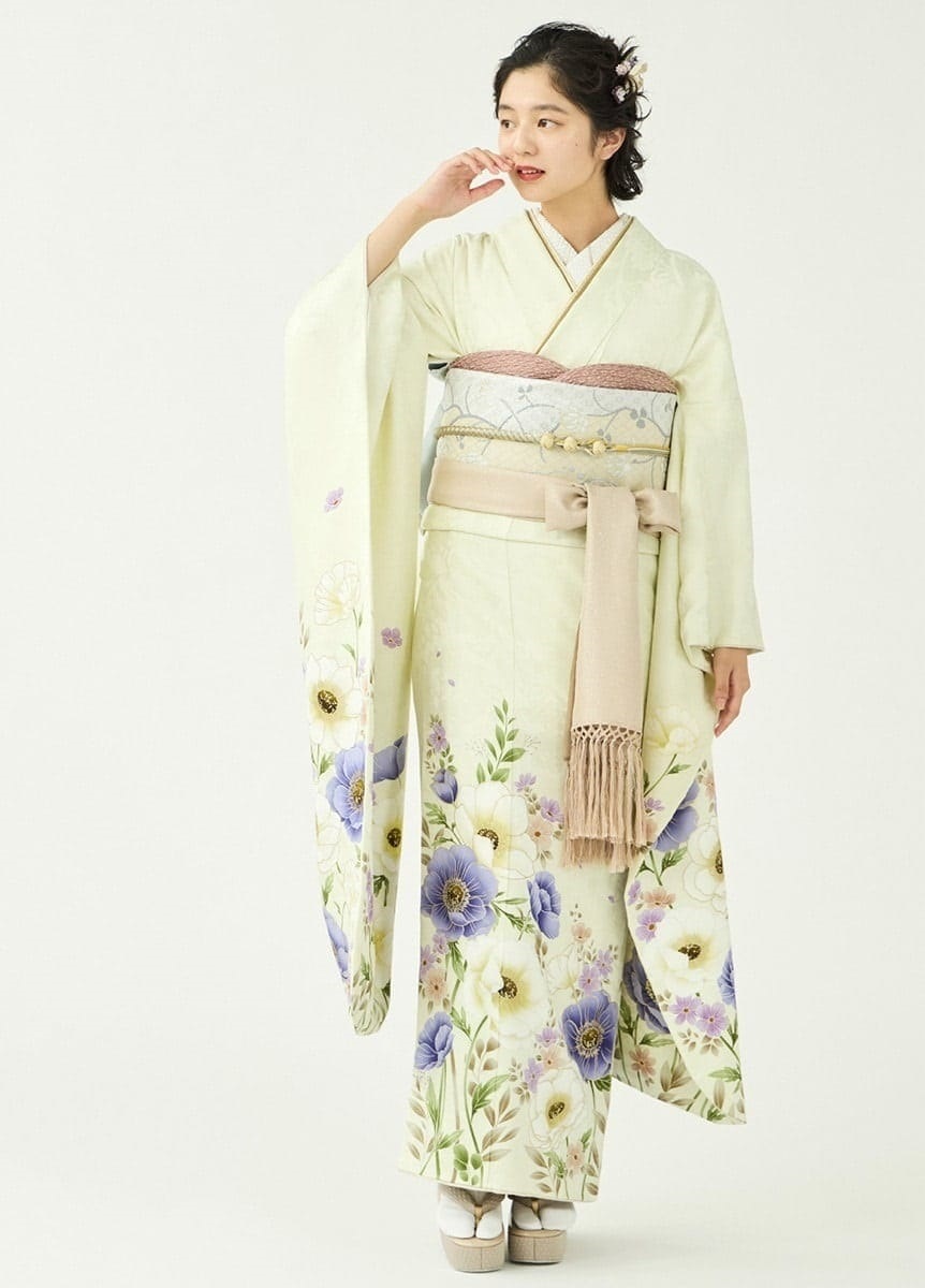 無地三枚重ね衿 亜麻色 | 振袖 | やまとオンラインストア