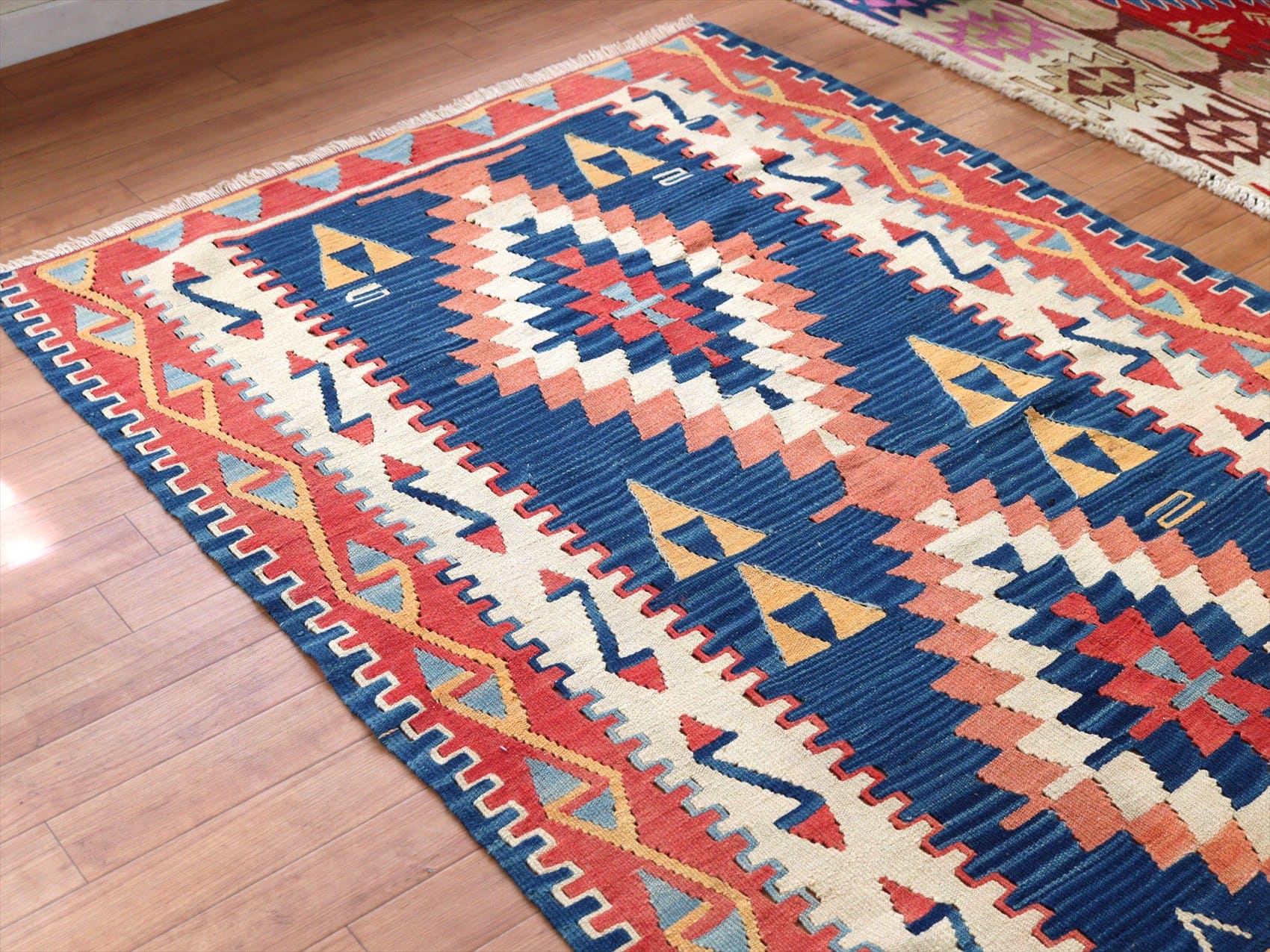 キリムスタイル / カイセリキリム トルコの手織りラグ172×110cm レッド