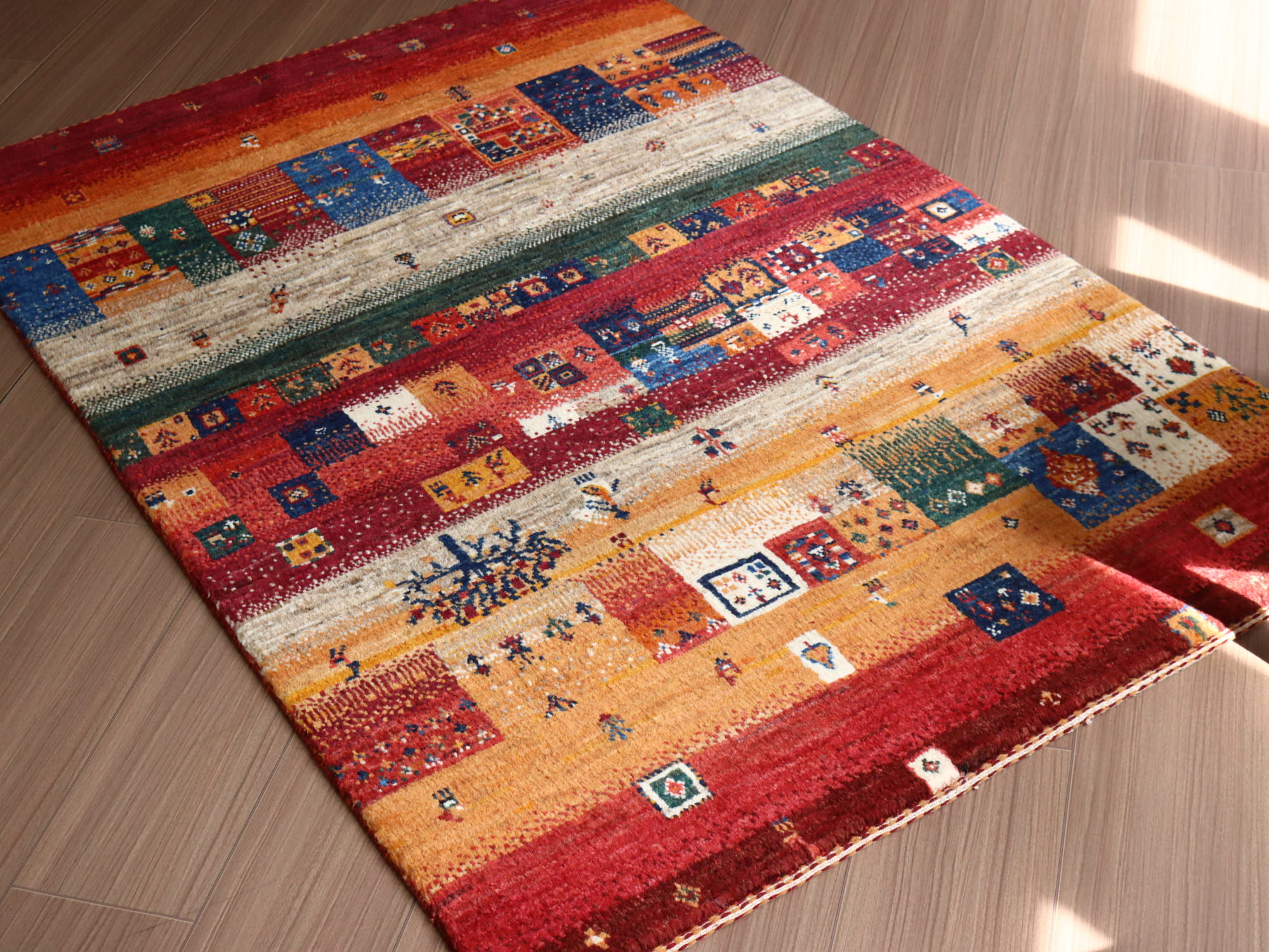 キリムスタイル / ギャッベ ノウバフト Gabbeh Nowbaft レッド