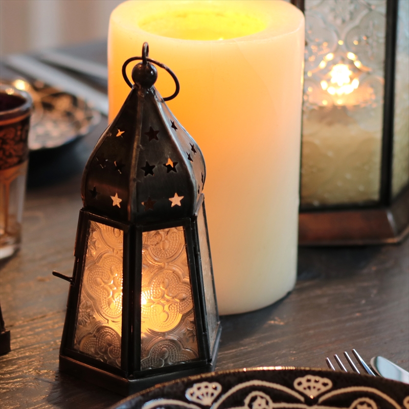 キリムスタイル / モロッコランタン・キャンドルホルダー 高さ17cm