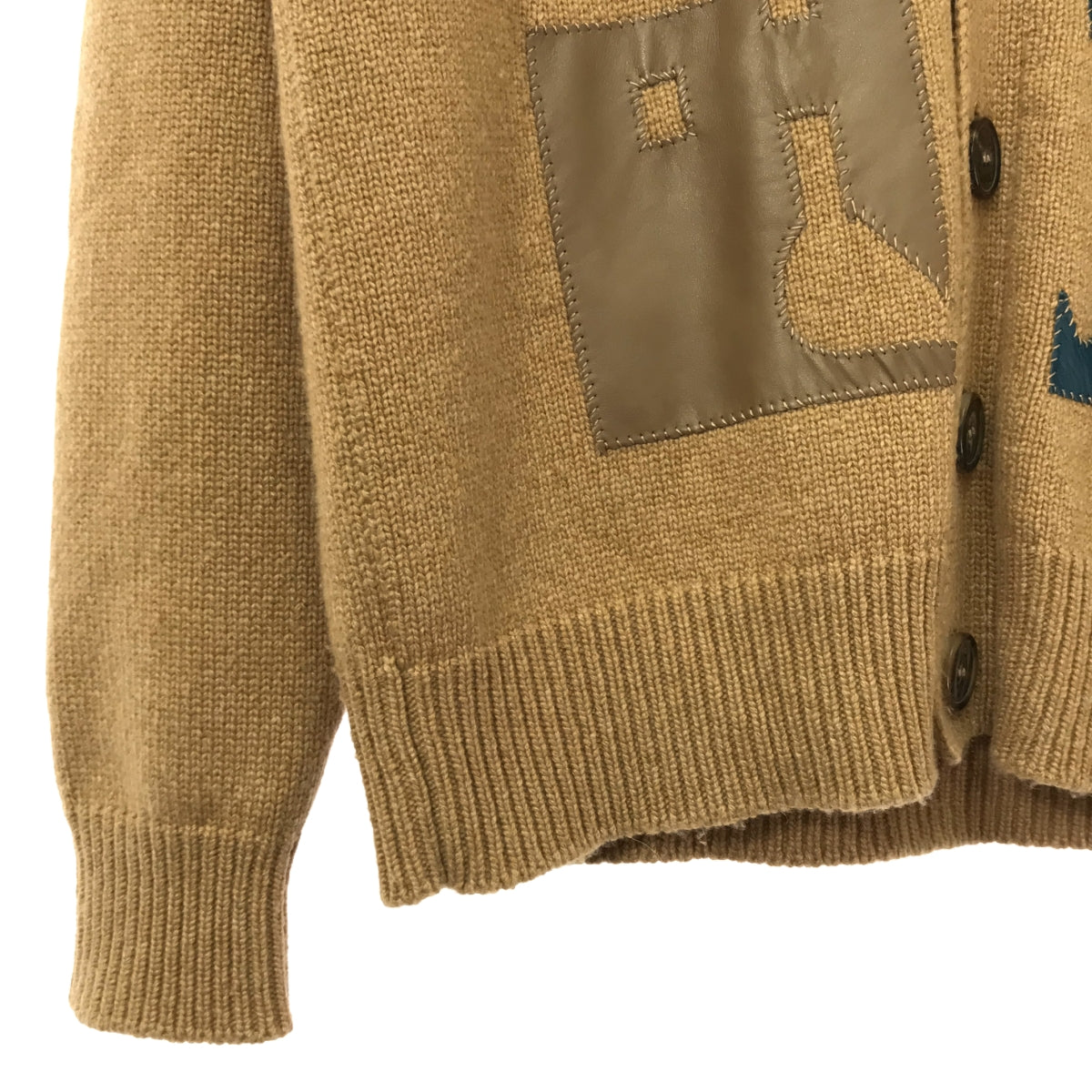 HERMES / エルメス | 2020AW | カシミヤ100％ レザーパッチ ニット